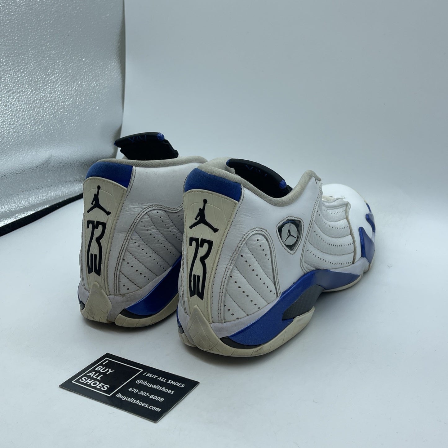 Size 9.5 - Air Jordan 14 Retro Hyper Royal Blue White Leather (487471-104)