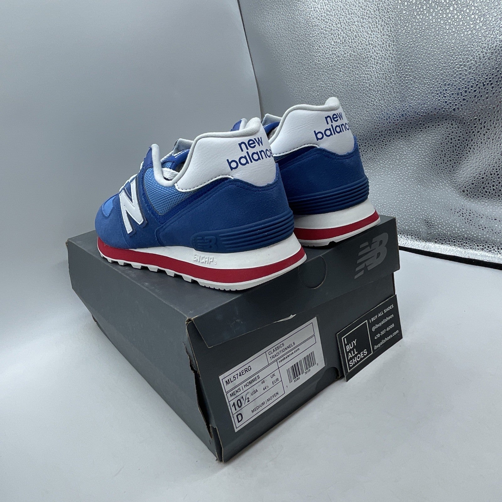 Size 10.5 - New Balance 574 Blue (ML574ERG)