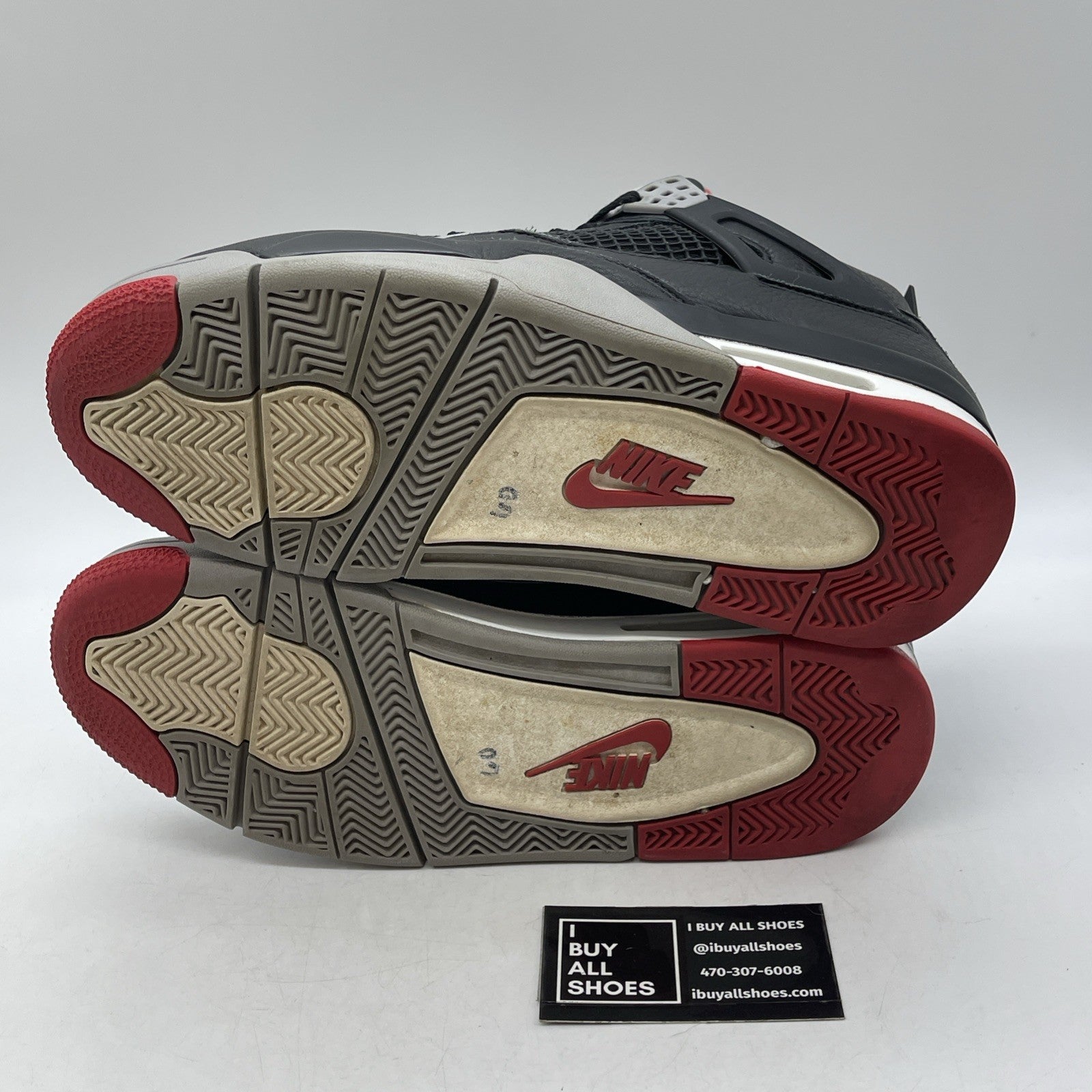Size 9 - Air Jordan 4 Retro Bred Reimagined Black Grey Leather (FV5029-006)