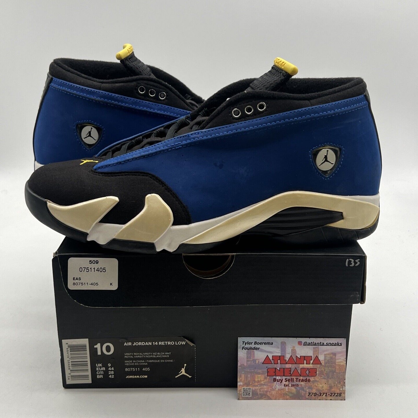 Size 10 - Air Jordan 14 Retro 2015 Low Laney (807511-405)