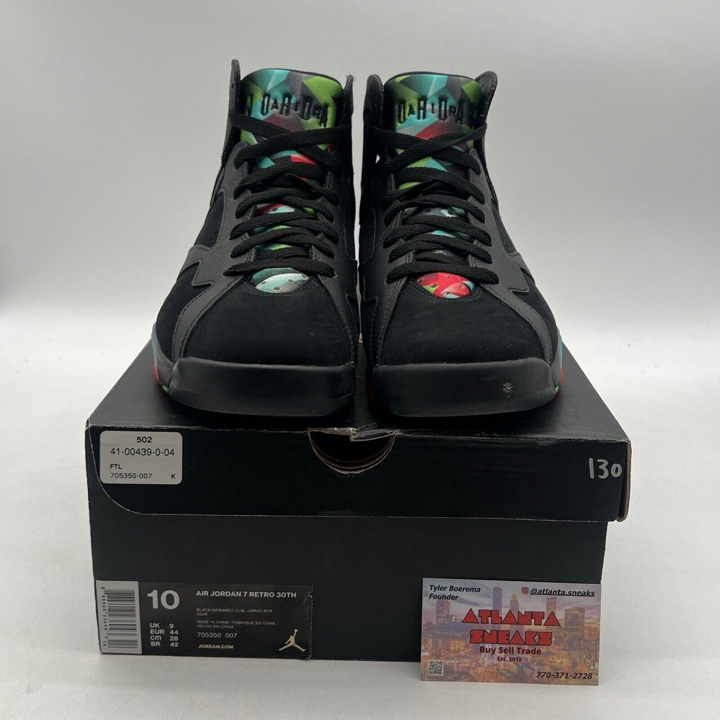 Size 10 - Air Jordan 7 Retro 30th Barcelona Nights Black (705350-007)