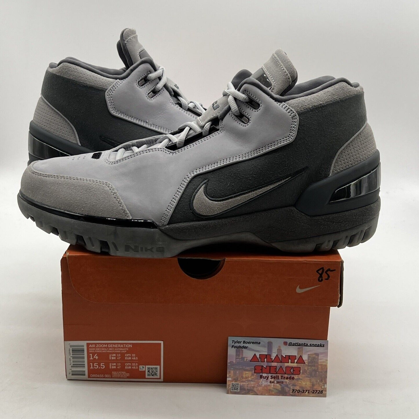 Size 14 - Nike Air Zoom Generation Retro Dark Grey (DR0455-001)