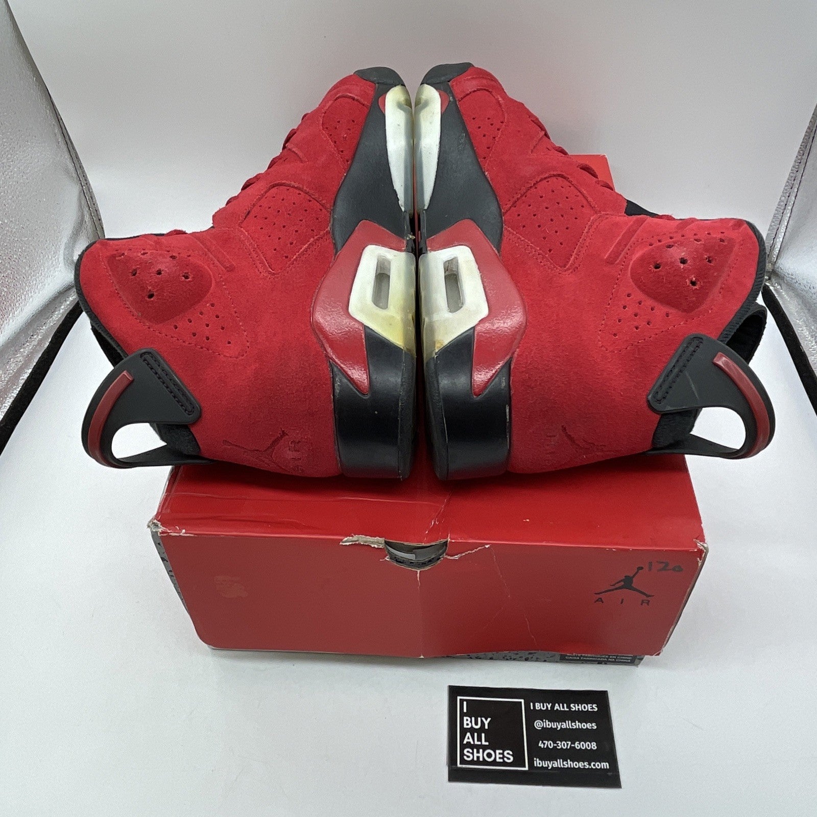 Size 10 - Air Jordan 6 Retro Toro Bravo Red Black Suede (CT8529-600)