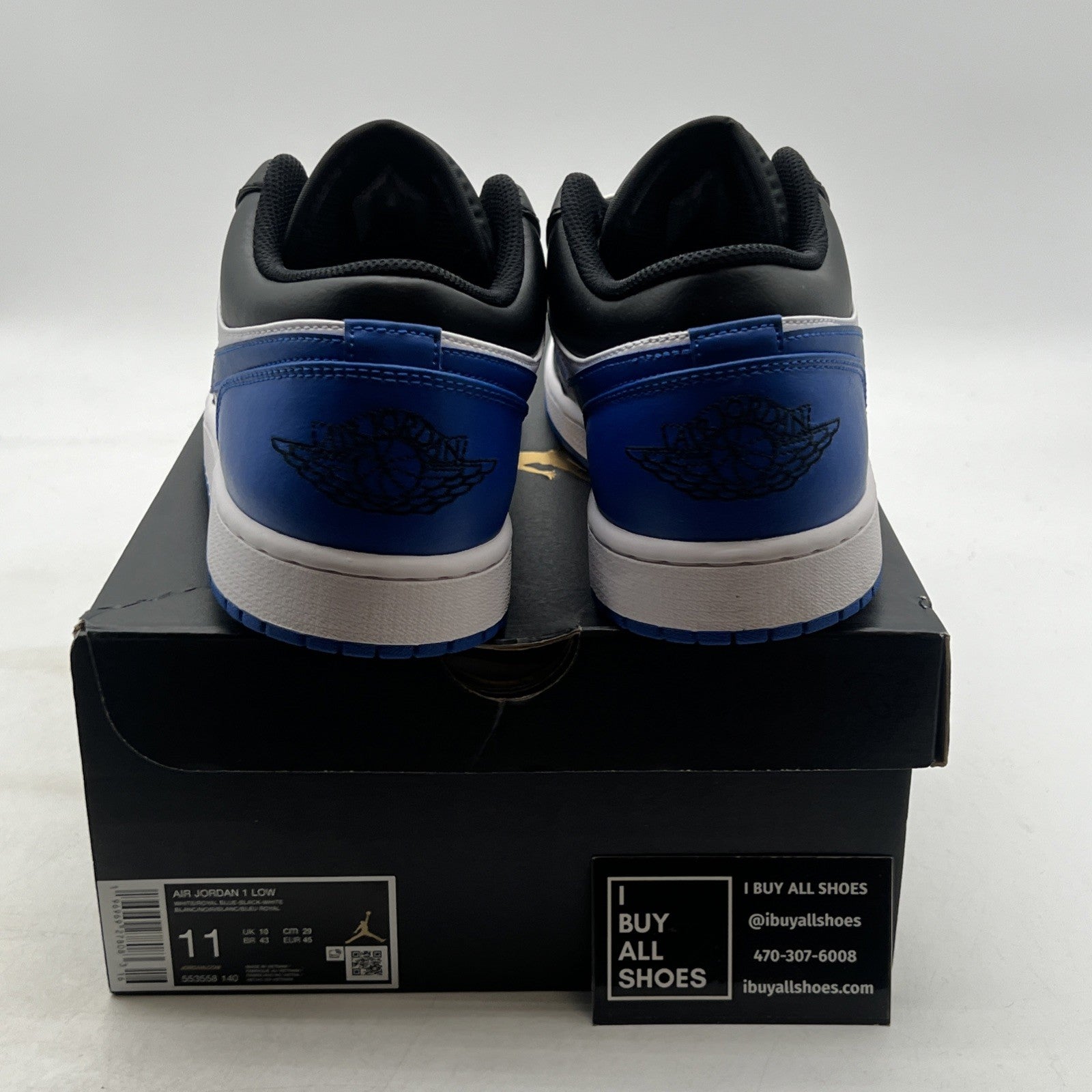 Size 11 - Air Jordan 1 Low Alternate Royal Toe (553558-140)