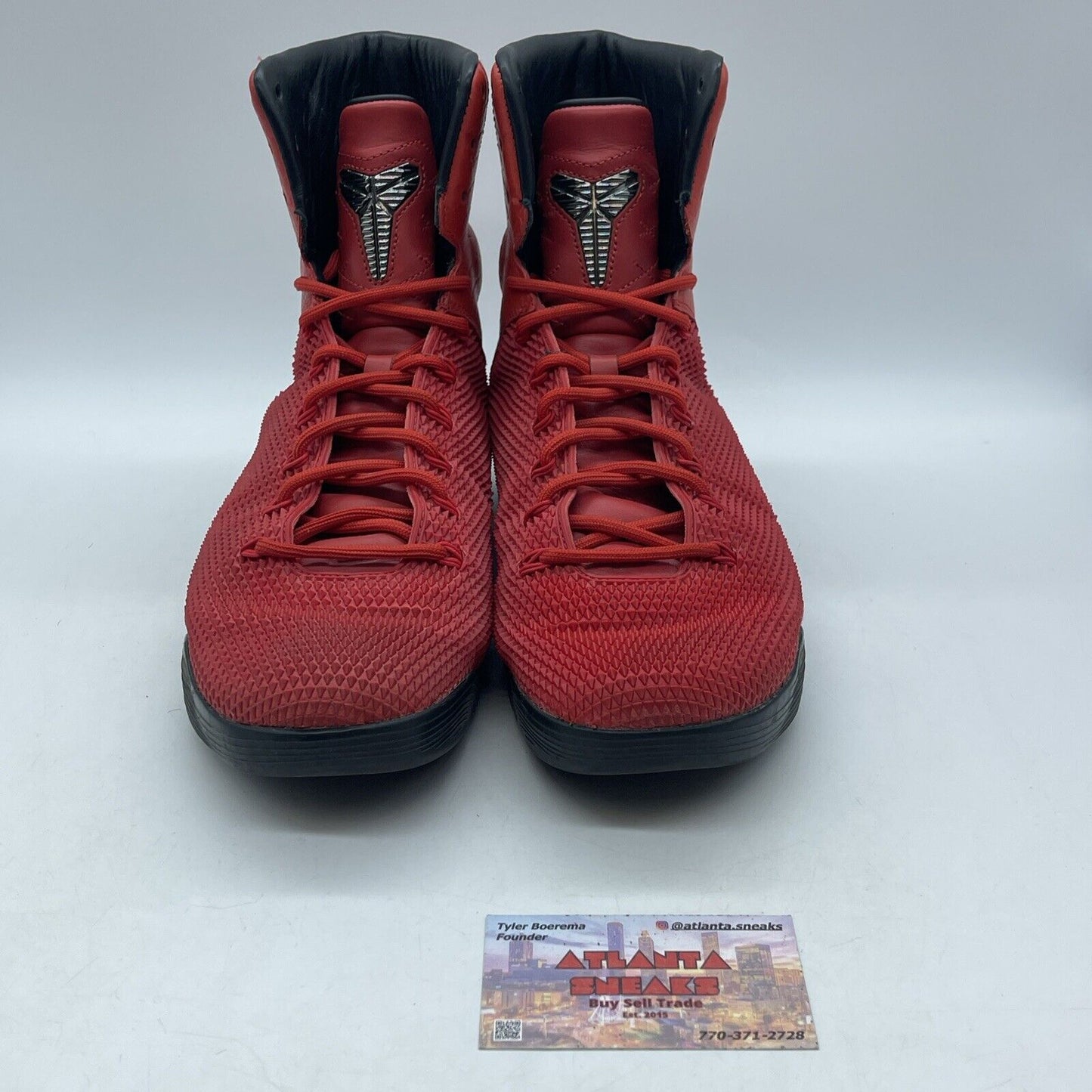 Size 9 - Nike Kobe 9 KRM EXT High Red Mamba Silver Black Suede (716993-600)