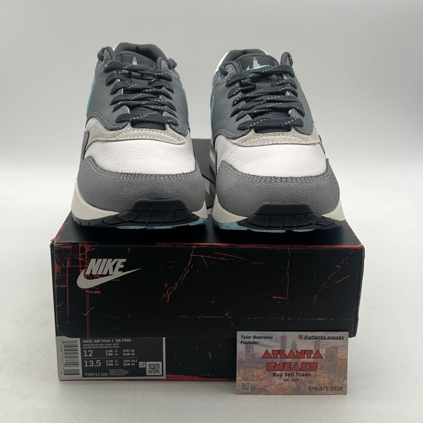 Size 12 - Nike Air Max 1 '86 OG Big Bubble - Chicago Pack (FQ8742-100)