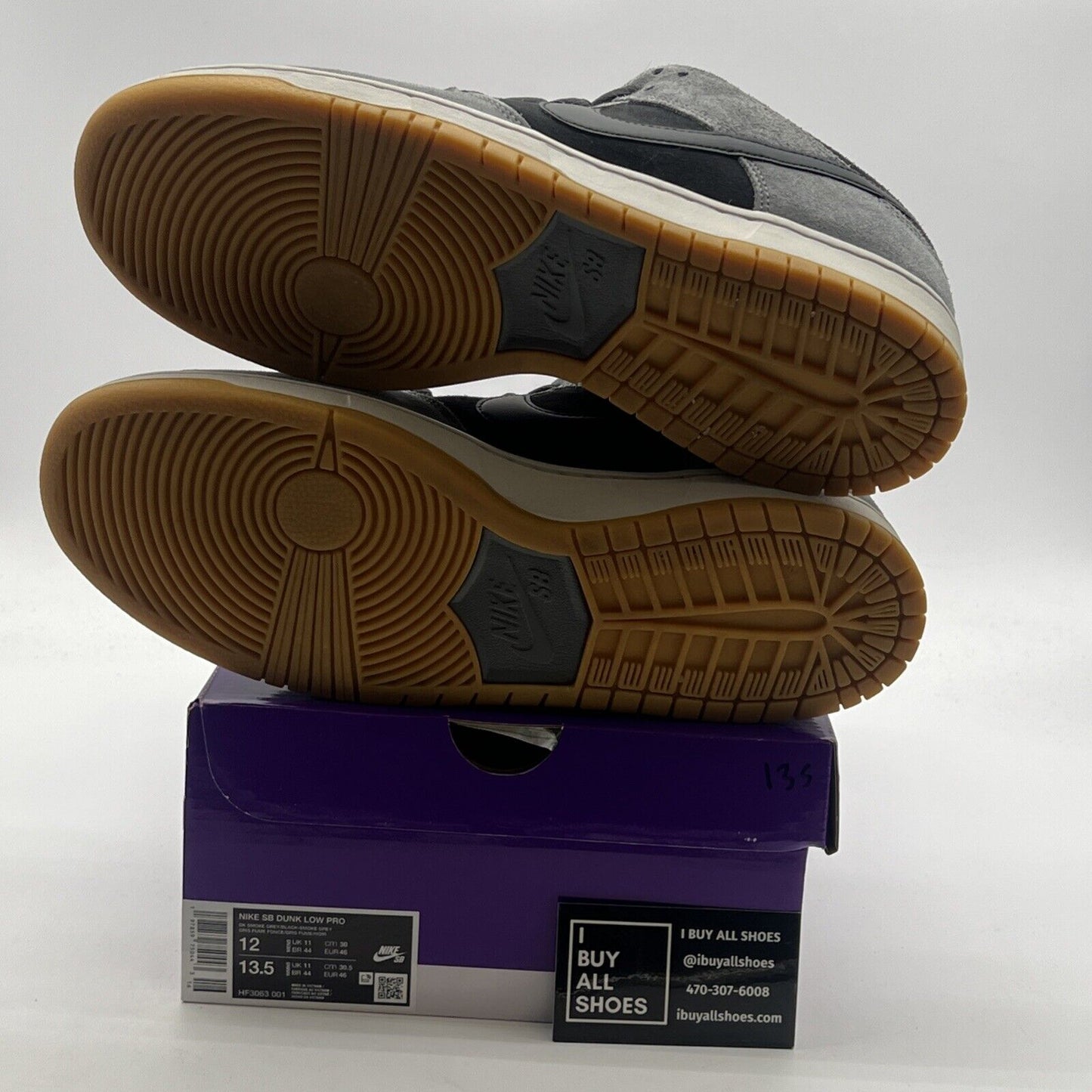 Size 12 - Nike Dunk SB Low Dark Smoke Grey (HF3063-001)