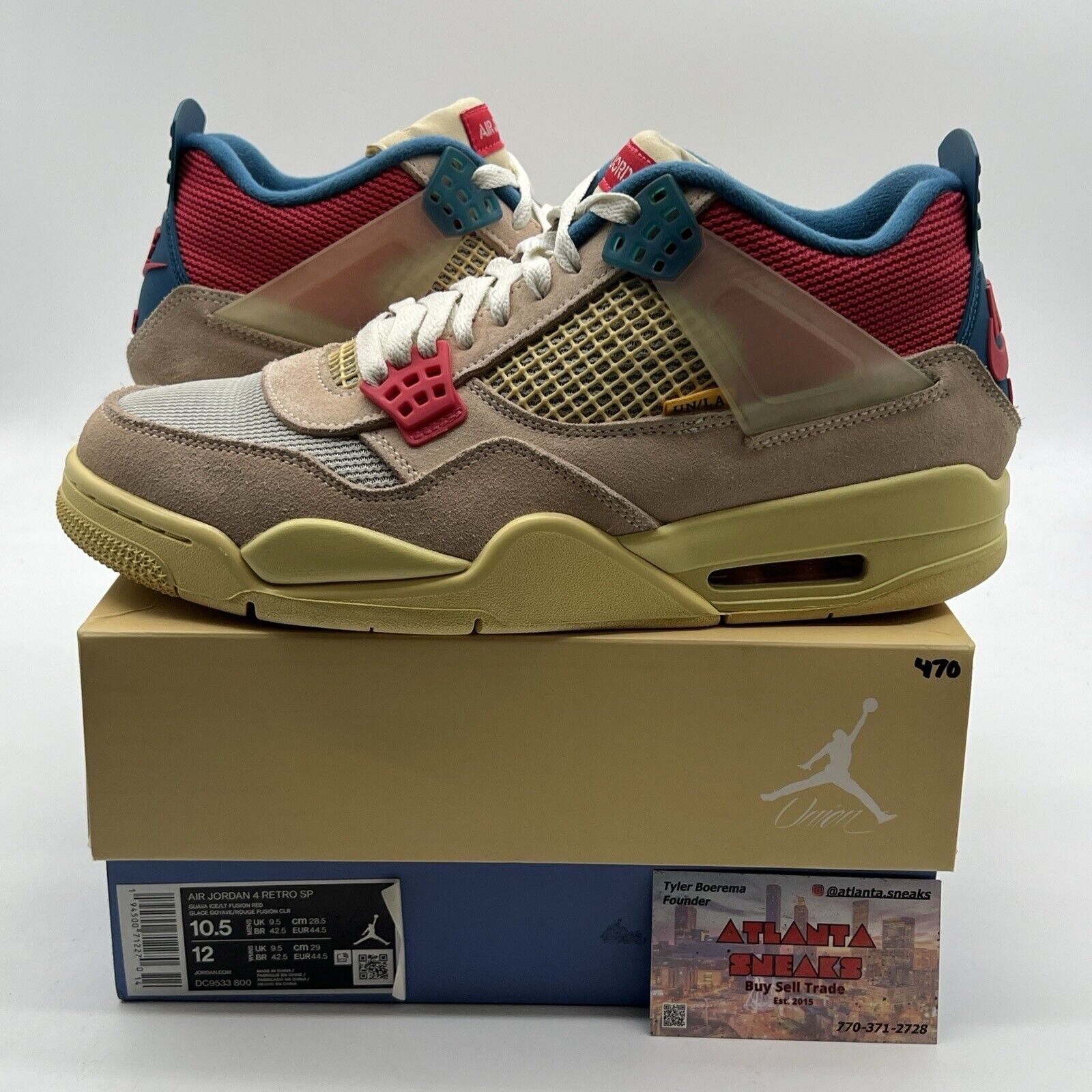 Size 10.5 - Air Jordan 4 Retro x Union LA Mid Guava Ice (DC9533-800)