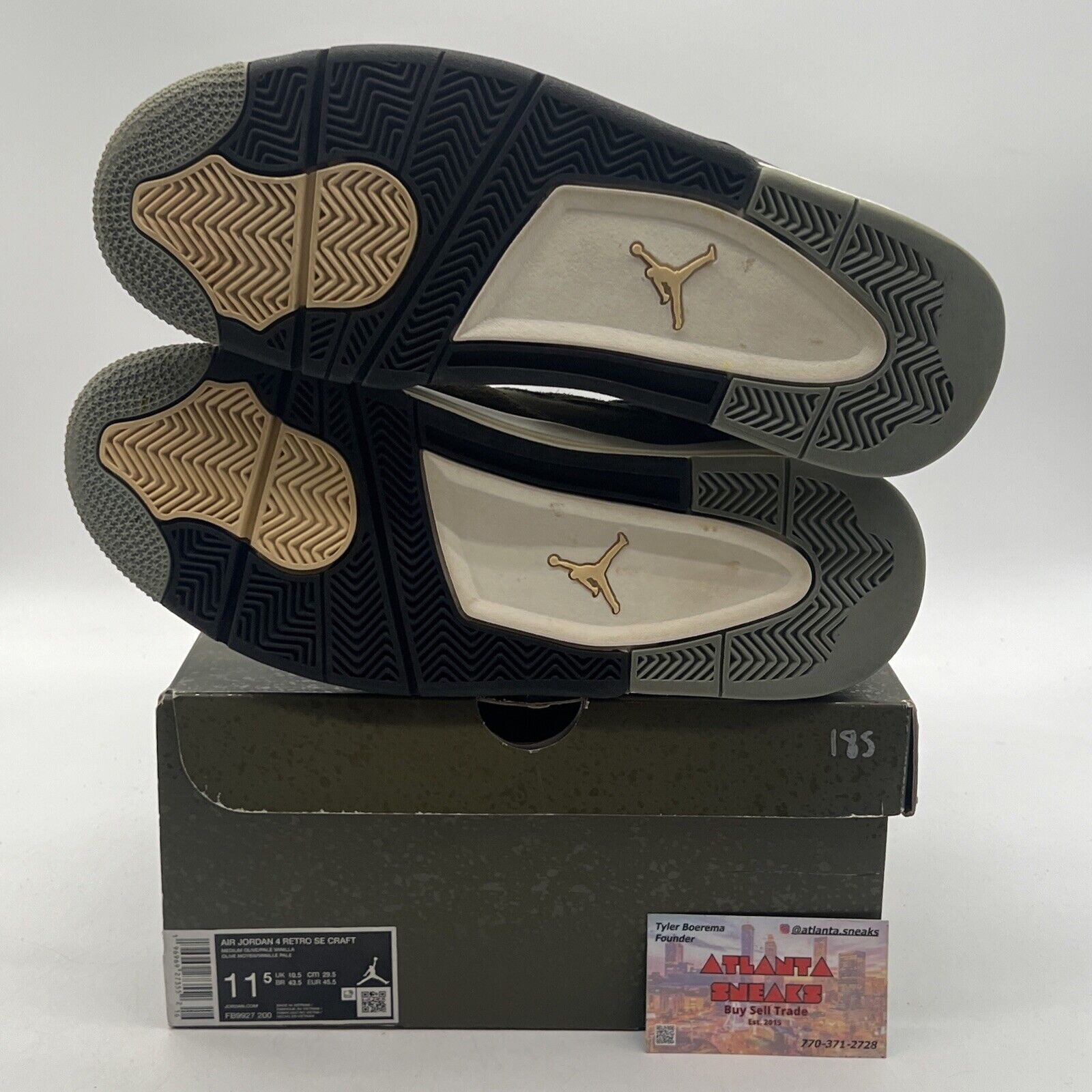 Size 11.5 - Jordan 4 SE Retro Low Craft - Olive Black White Suede (FB9927-200)