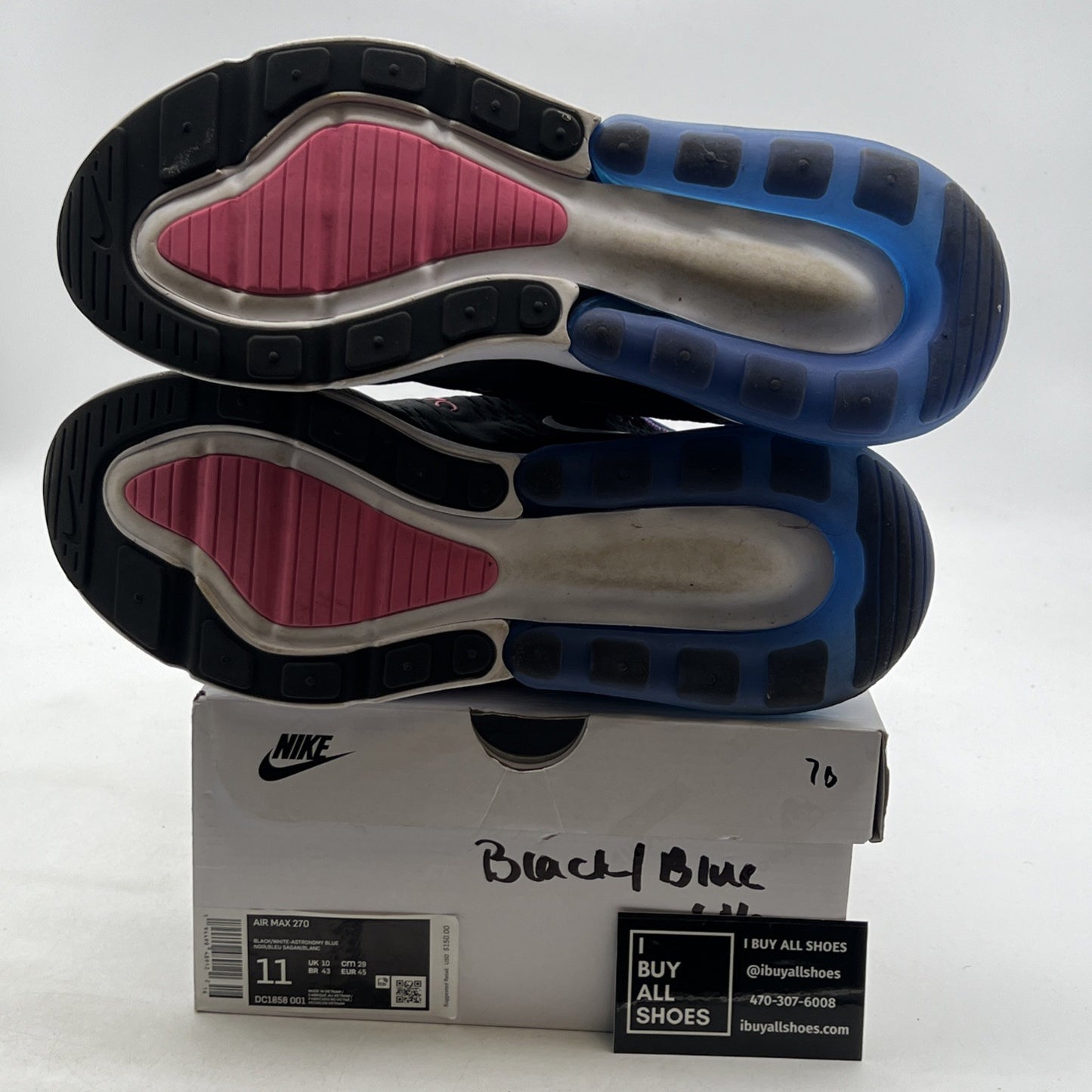 Size 11 - Nike Air Max 270 Black Astronomy Blue (DC1858-001)