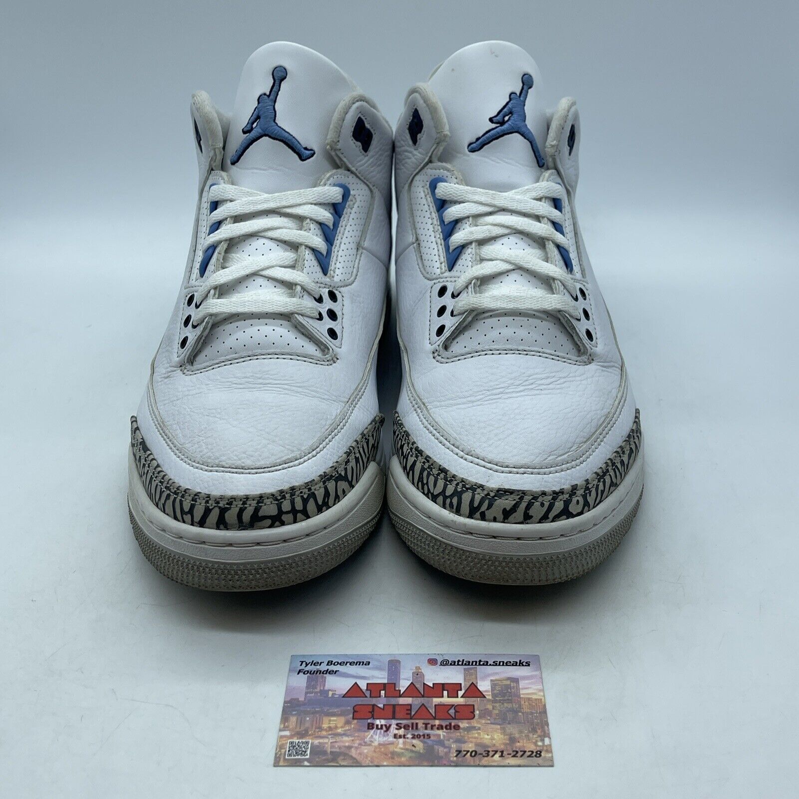 Size 12 - Jordan 3 Retro Mid UNC Blue White Leather Grey Suede (CT8532-104)