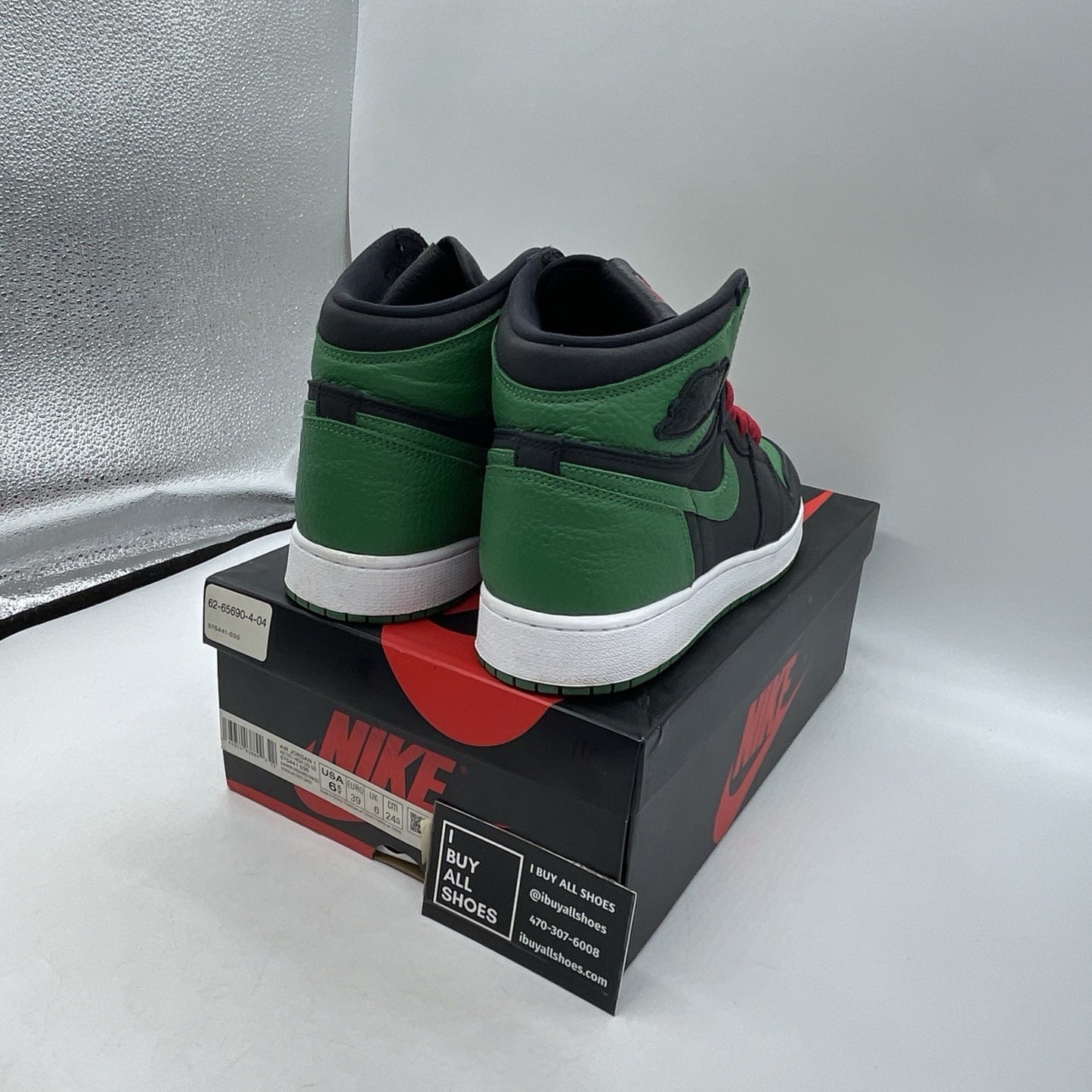 Size 6.5Y - Air Jordan 1 Retro OG High Pine Green 2.0 (575441-030)
