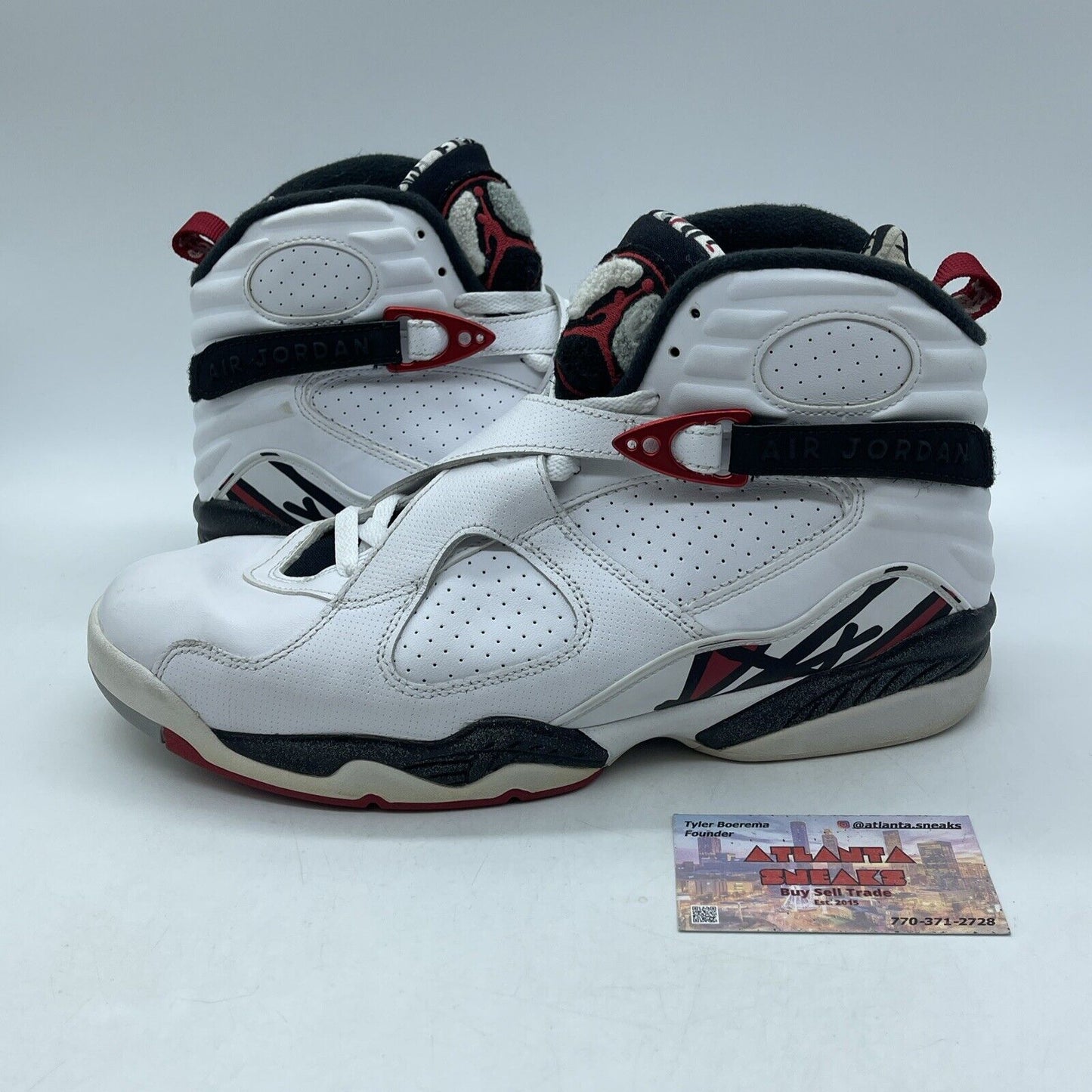 Size 11 - Air Jordan 8 Retro Alternate Red Black White Leather (305381-104)