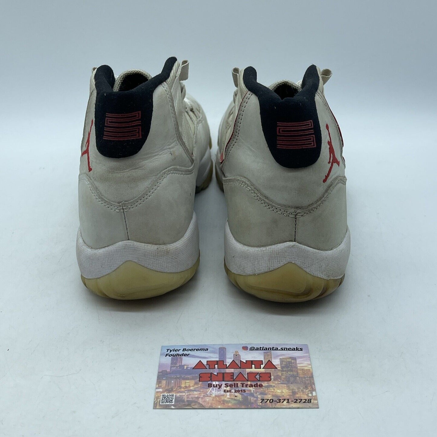 Size 8 - Air Jordan 11 Retro Platinum Tint Tan Red Black Suede (378037-016)