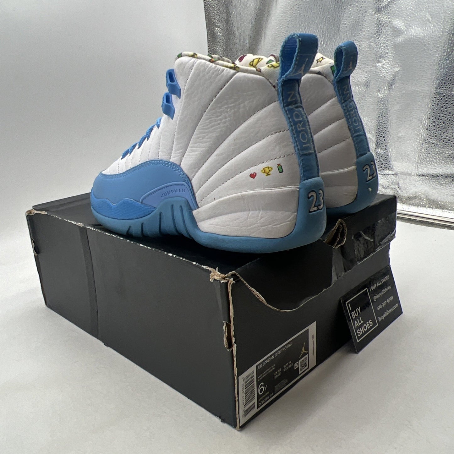 Size 6Y - Air Jordan 12 Retro Mid Emoji (DQ4365-114)