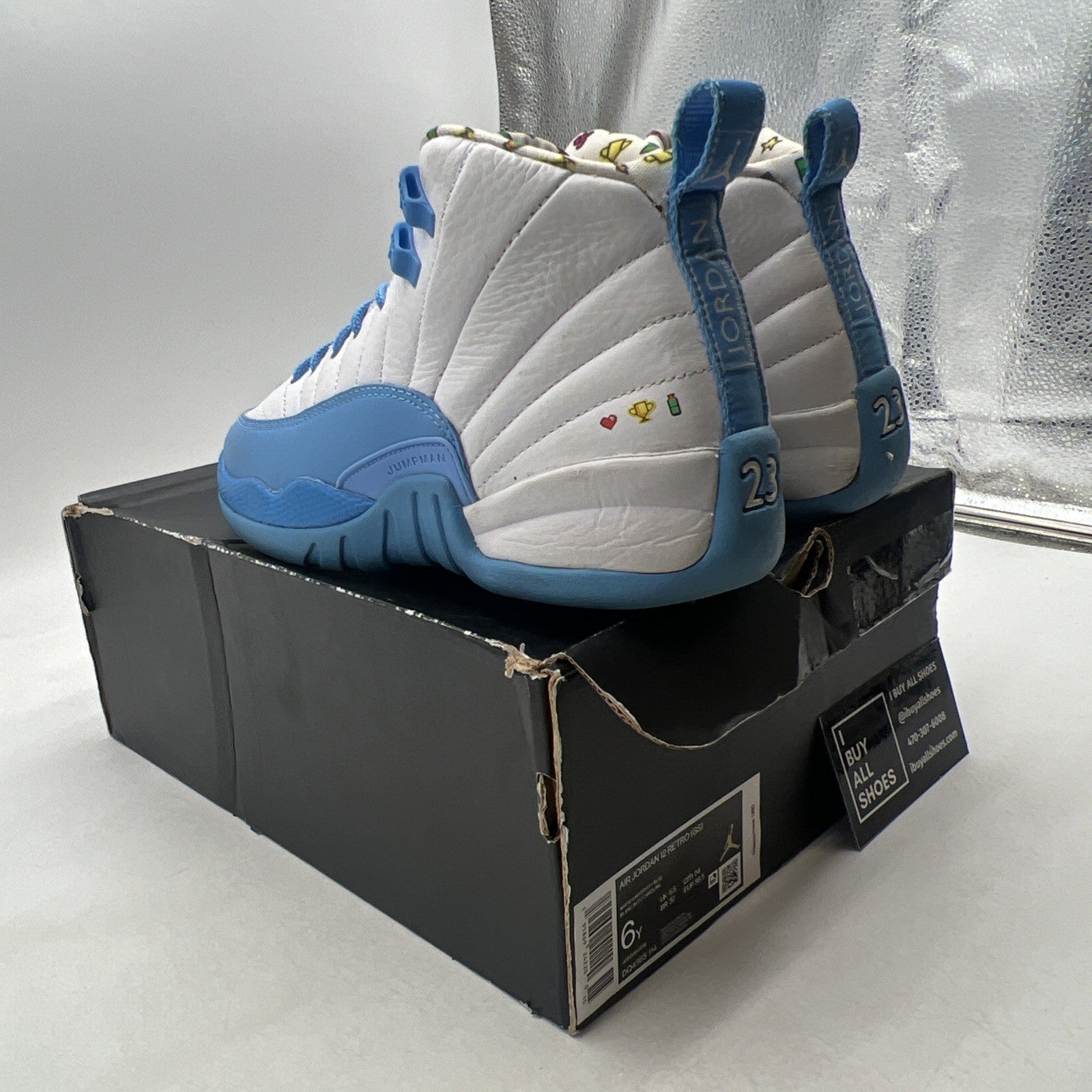 Size 6Y - Air Jordan 12 Retro Mid Emoji (DQ4365-114)