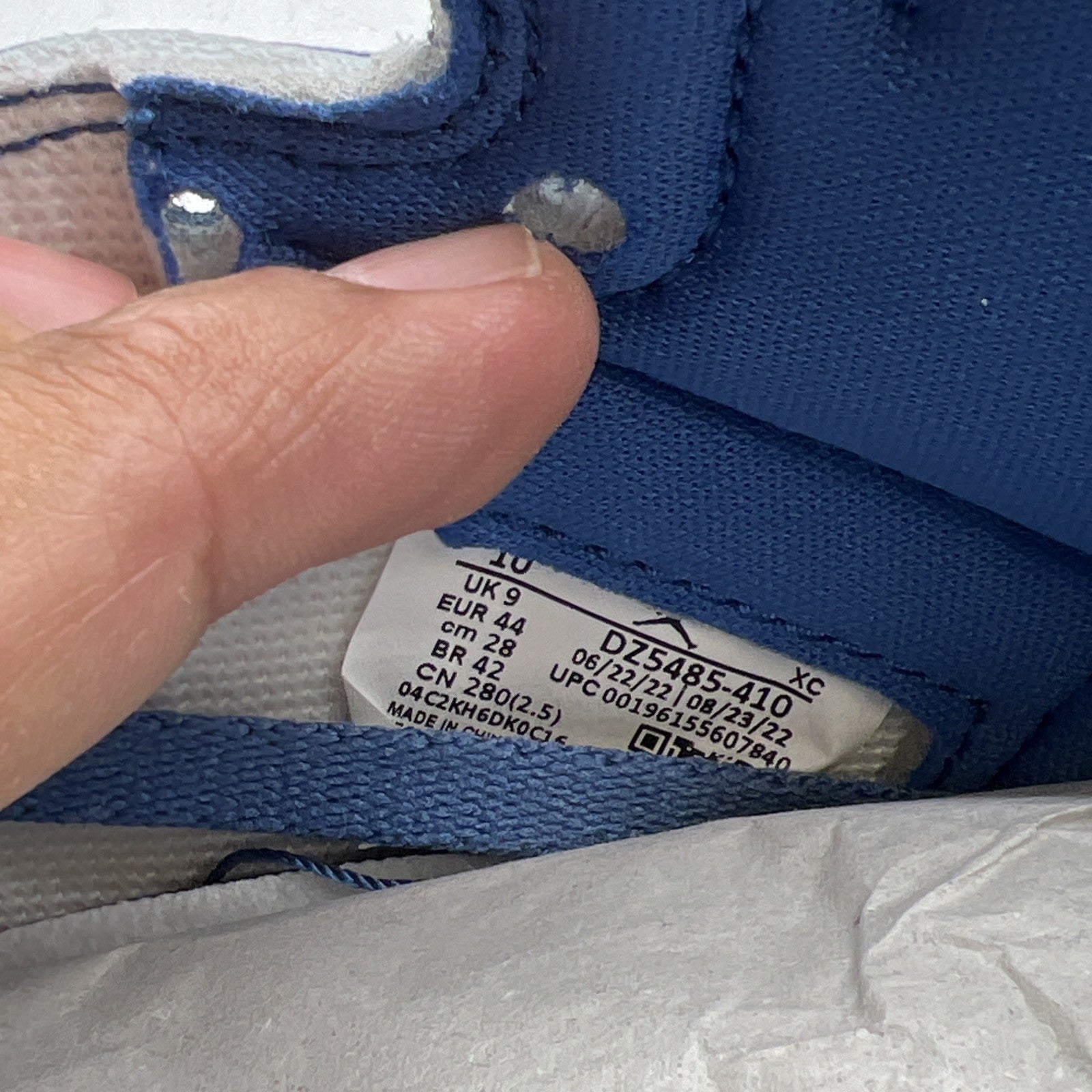 Size 10 - Air Jordan 1 Retro OG High True Blue (DZ5485-410)