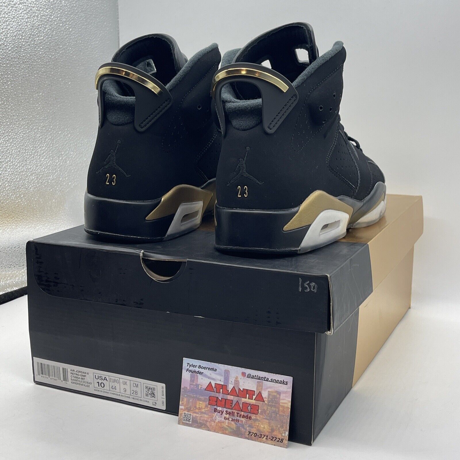 Size 10 - Jordan 6 Retro Defining Moments  White Gold Black Suede (CT4954-007)