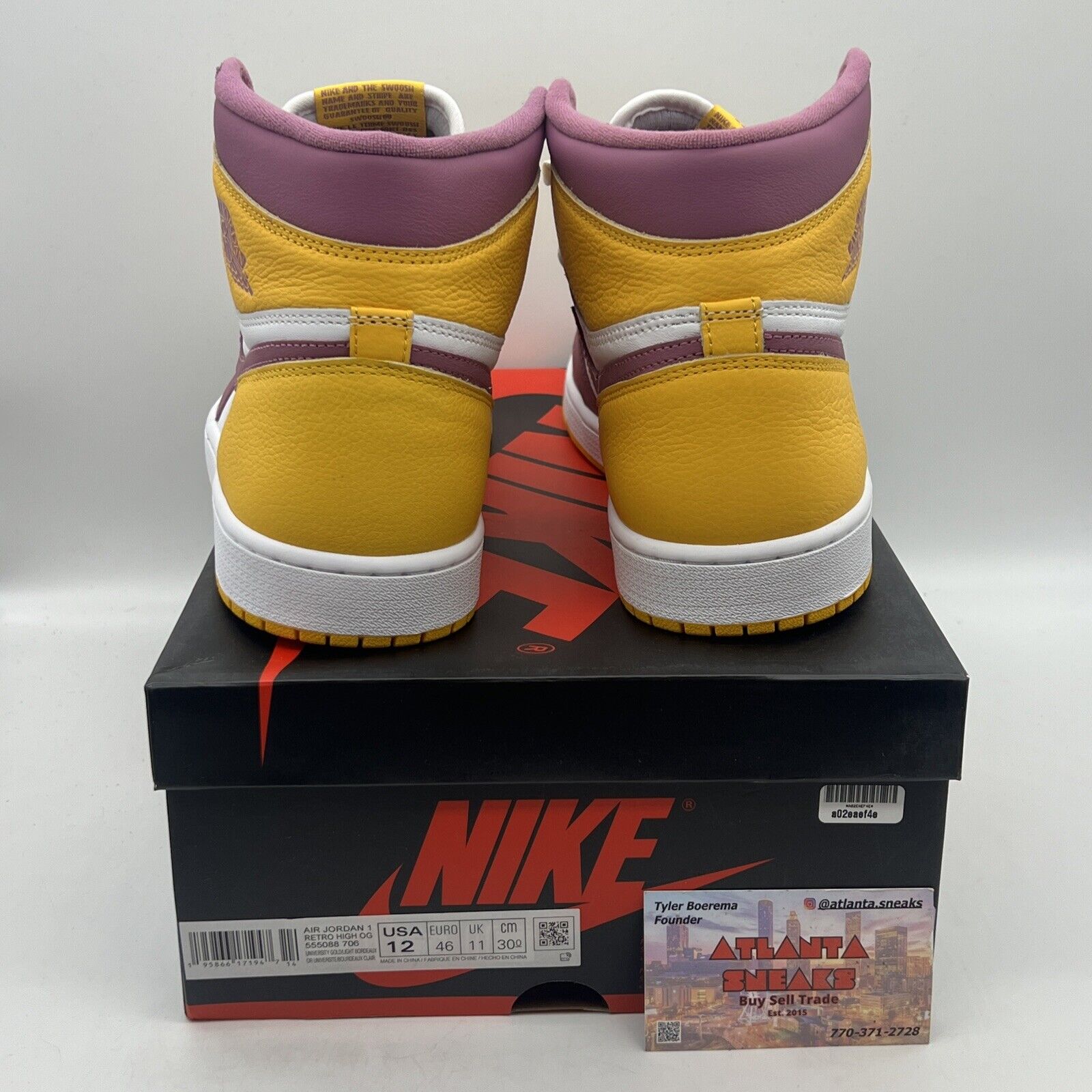 Size 12 - Jordan 1 Retro High OG Brotherhood 2022 Brand New Og All Yellow White