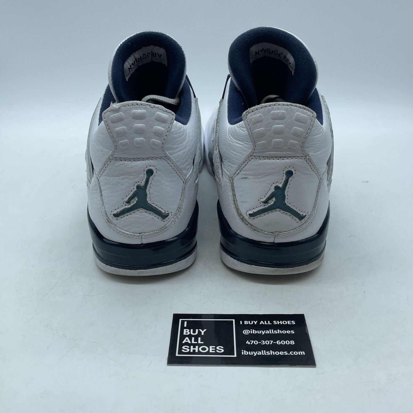 Size 10 - Air Jordan 4 Retro LS Columbia Blue White Leather (314254-107)