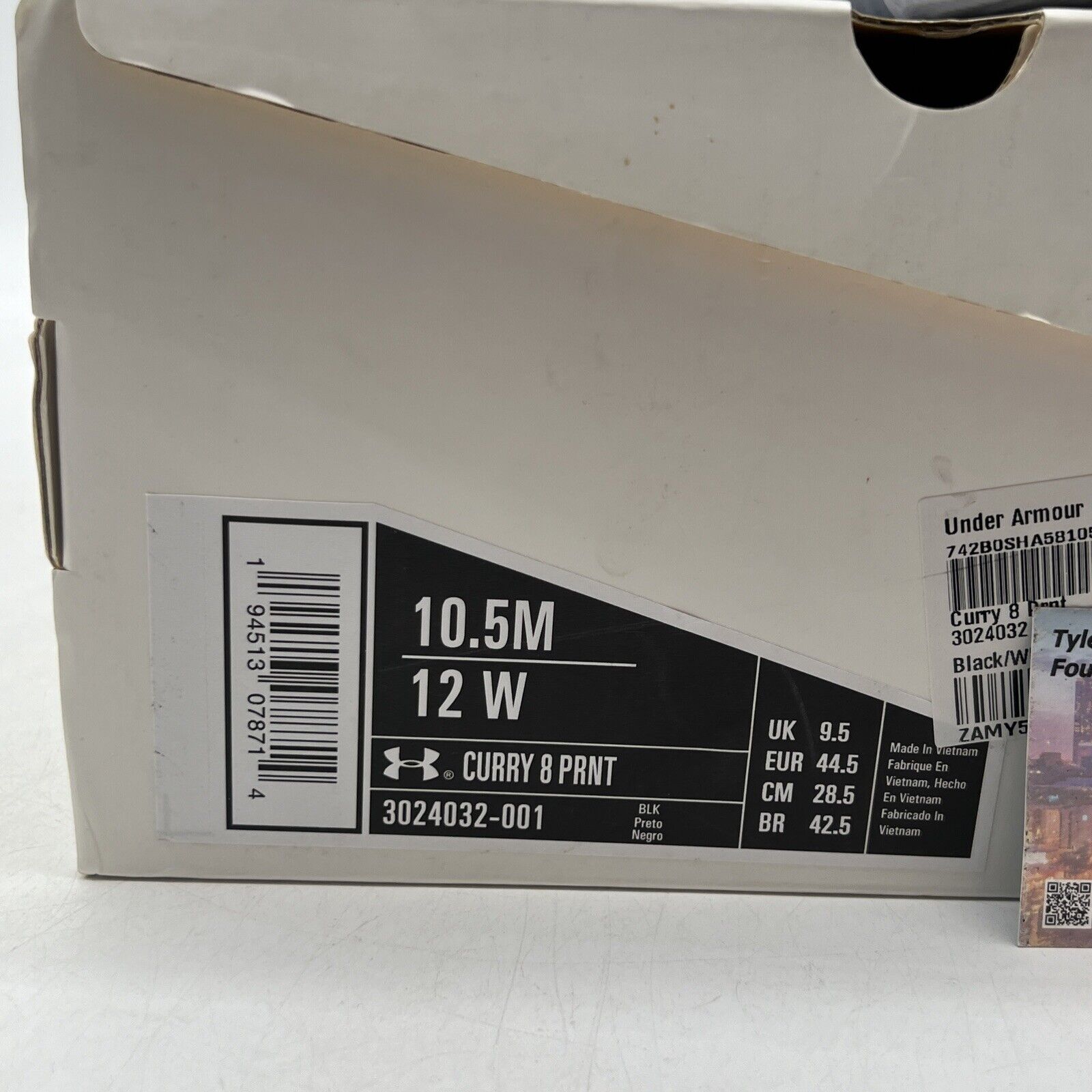 Size 10.5 - Under Armour Curry 8 Tie Dye Black (3024032-001)