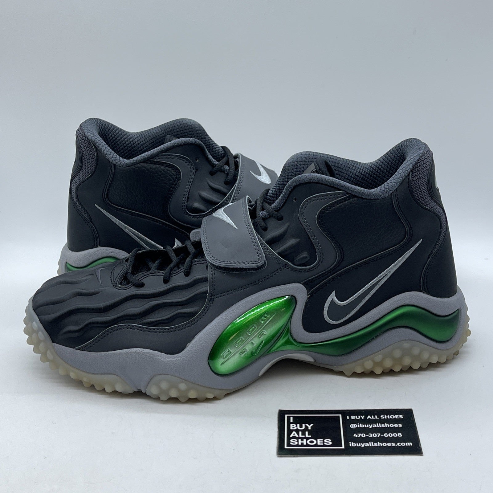 Size 13 - Nike Air Zoom Turf Jet 97 Packers 2013 Grey Black (554989-001)