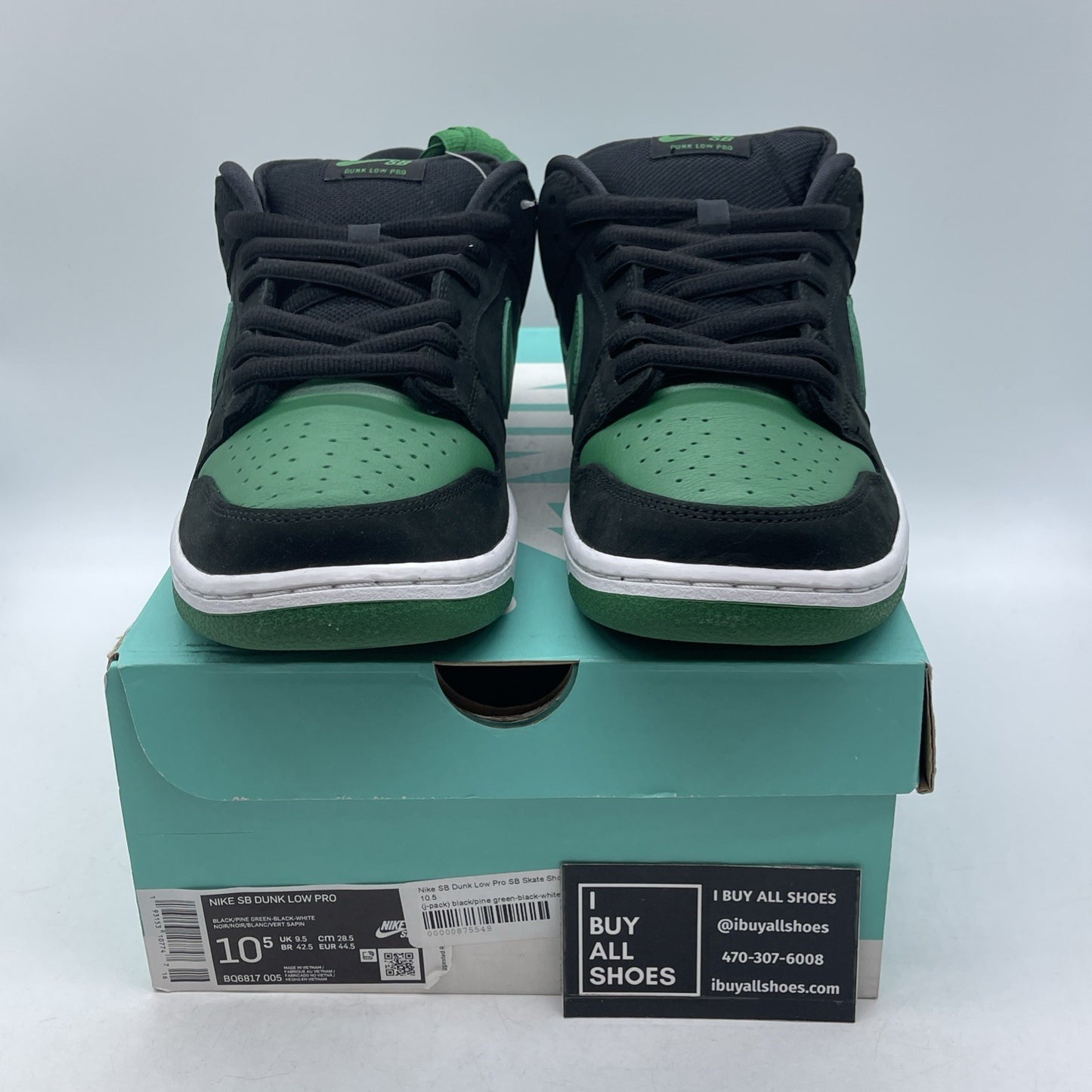 Size 10.5 - Nike Dunk Pro SB Low Black Pine (BQ6817-005)