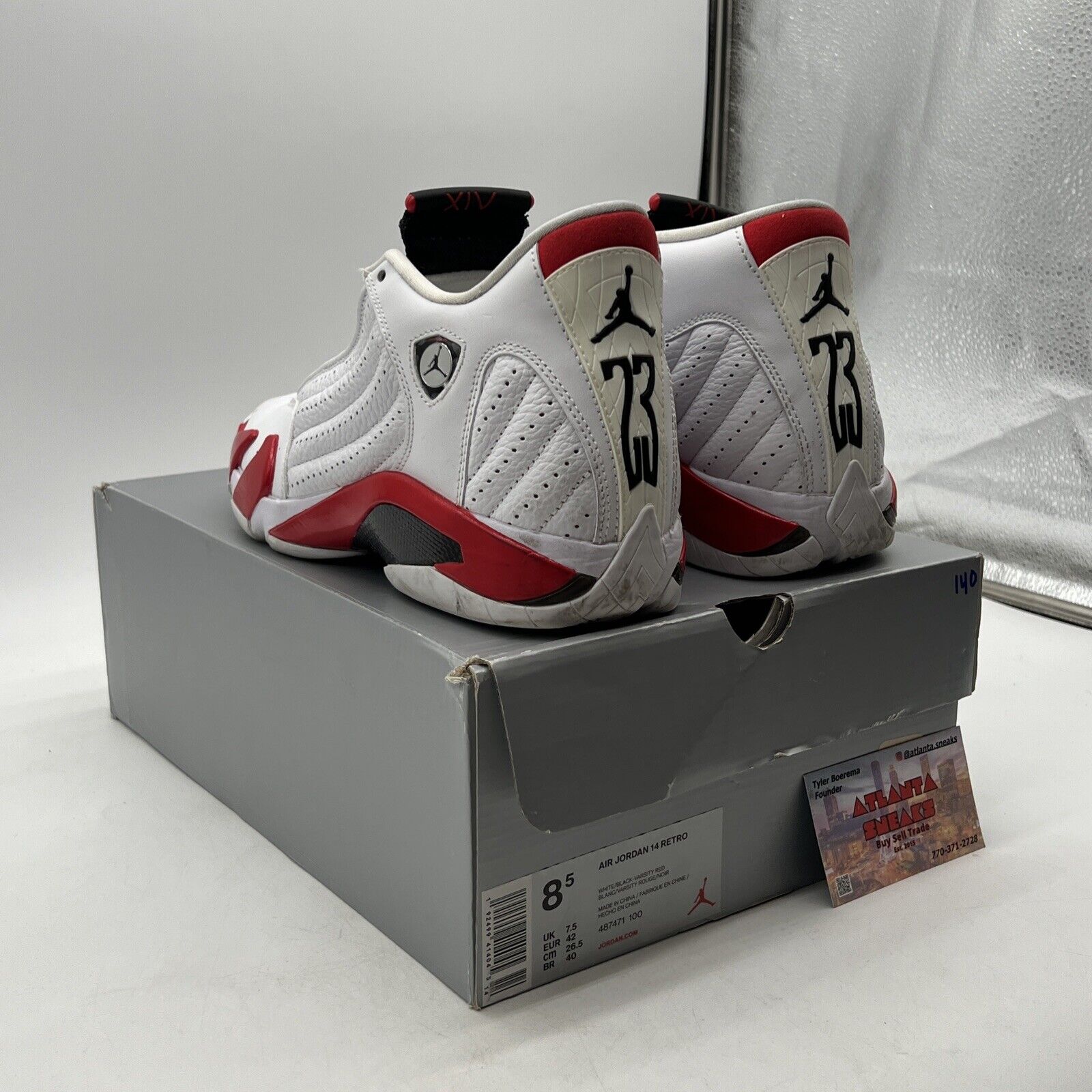 Size 8.5 - Air Jordan 14 Retro 2019 Candy Cane (487471-100)