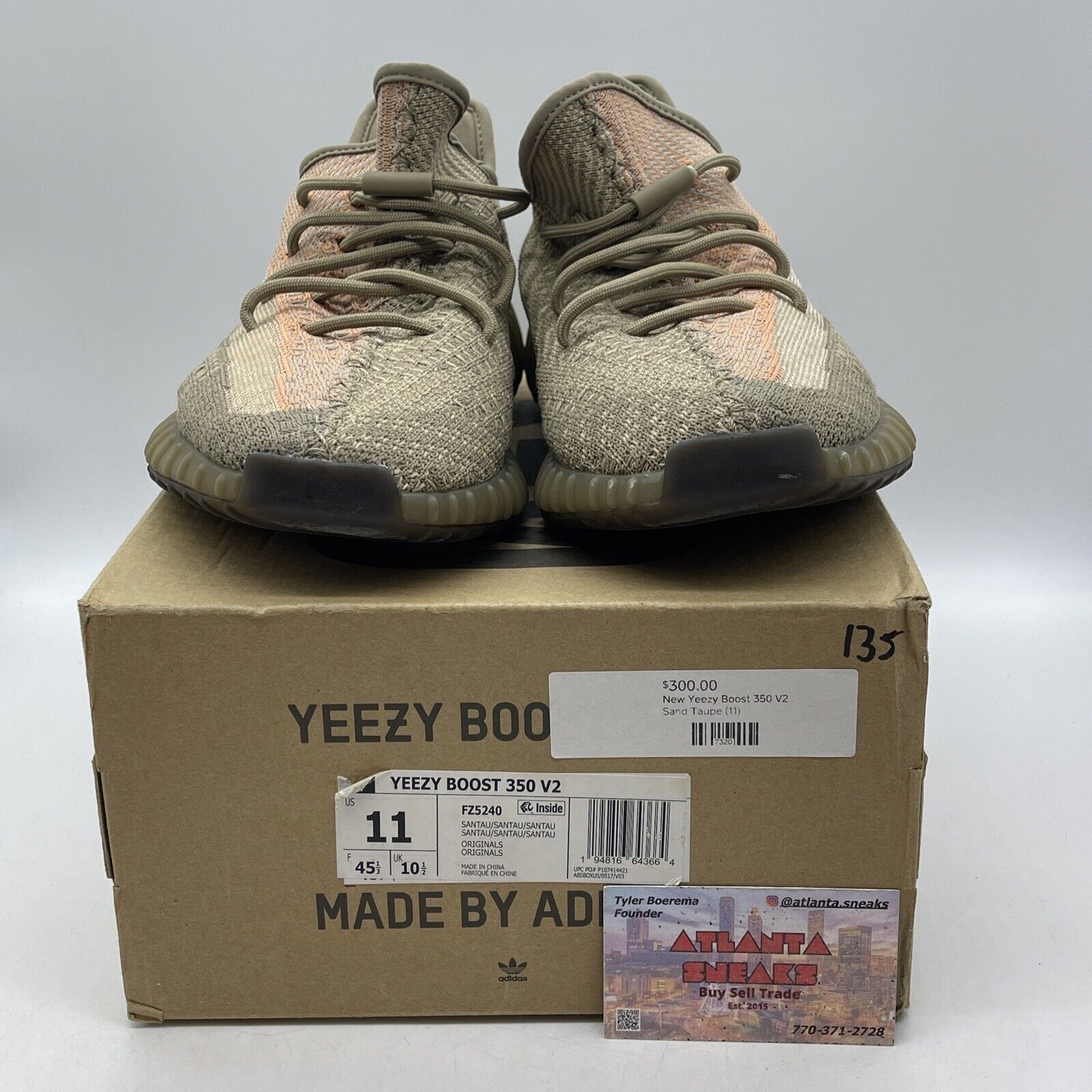 Size 11 - Yeezy Boost 350 V2 Sand Taupe Brown Orange Suede Leather (FZ5240)