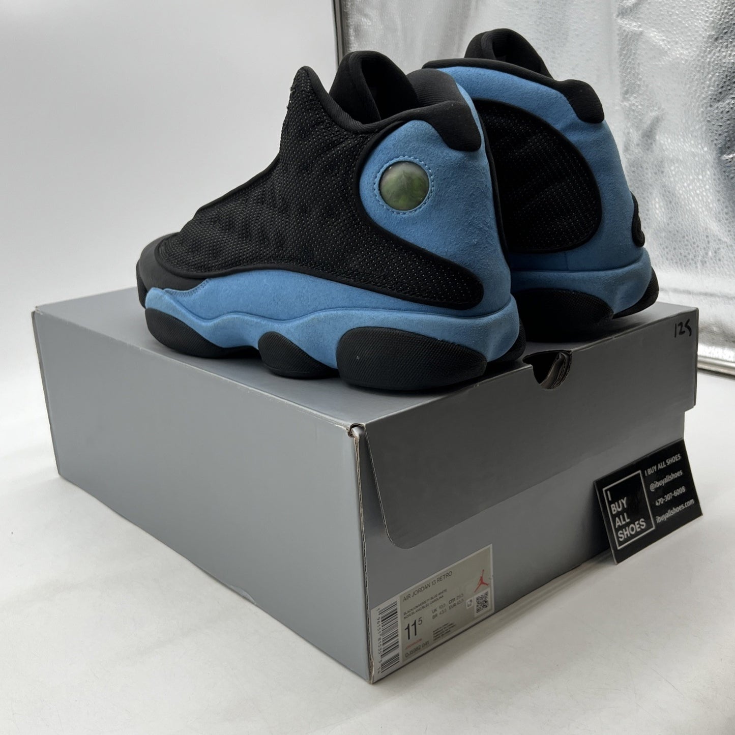 Size 11.5 - Air Jordan 13 Retro Mid Black University Blue (DJ5982-041)