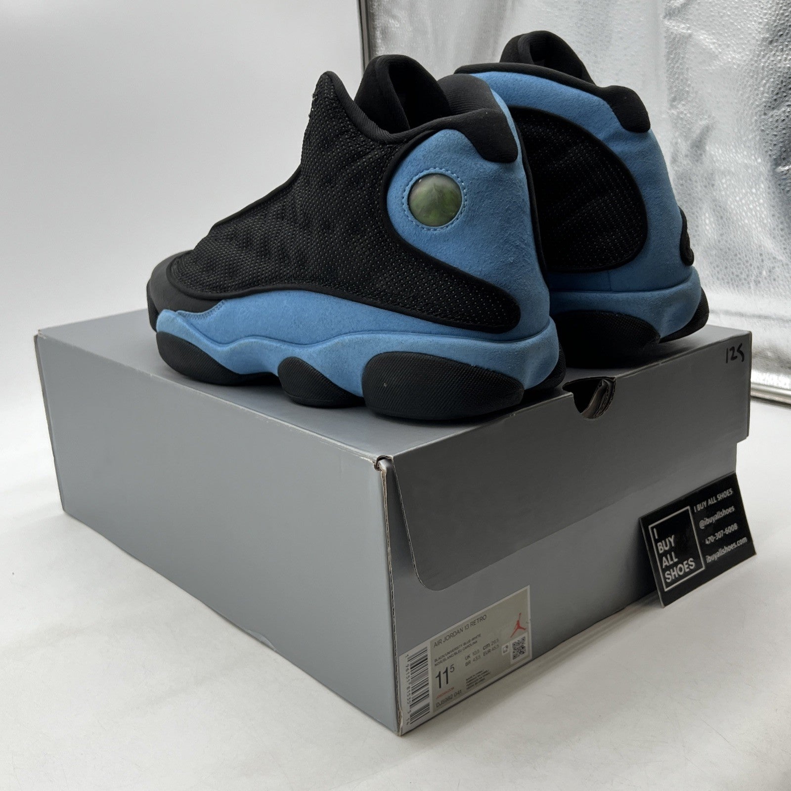 Size 11.5 - Air Jordan 13 Retro Mid Black University Blue (DJ5982-041)