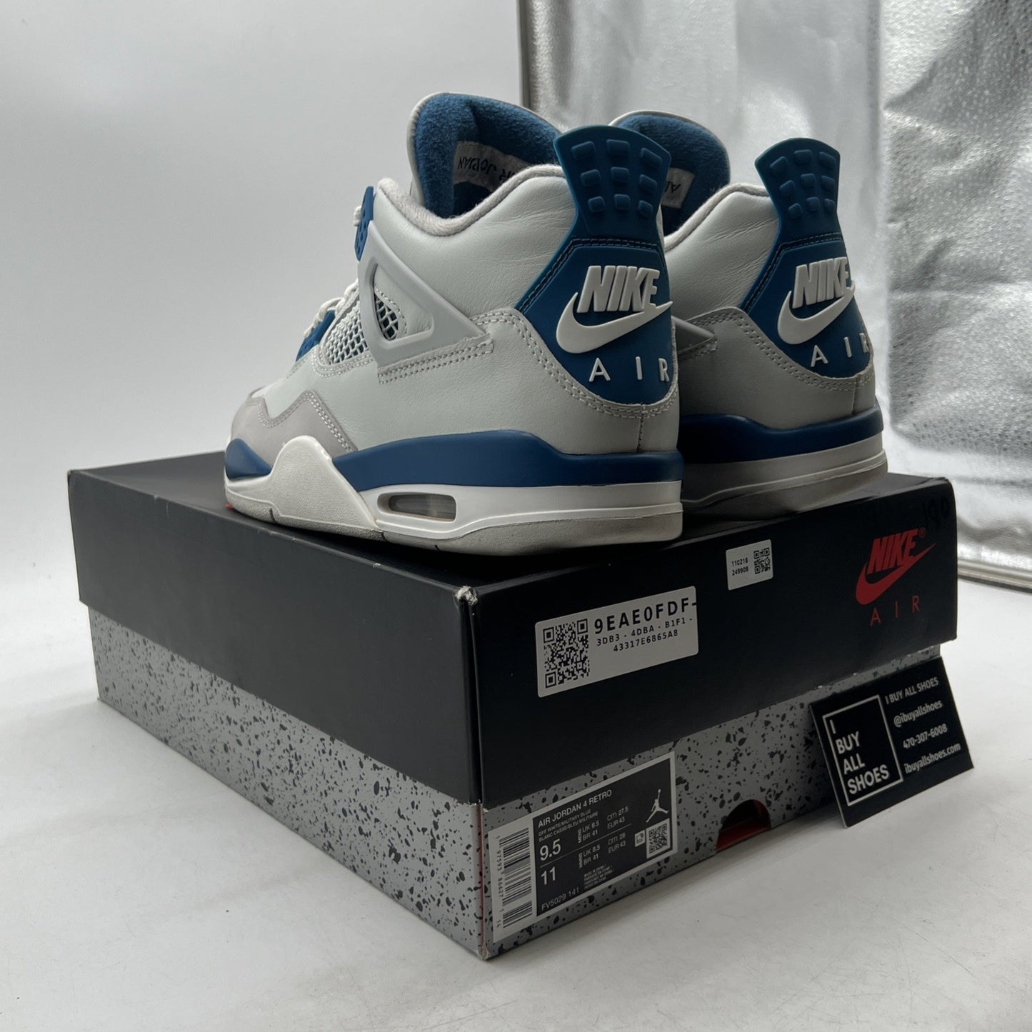 Size 9.5 - Air Jordan 4 Retro 2024 Military Blue (FV5029-141)