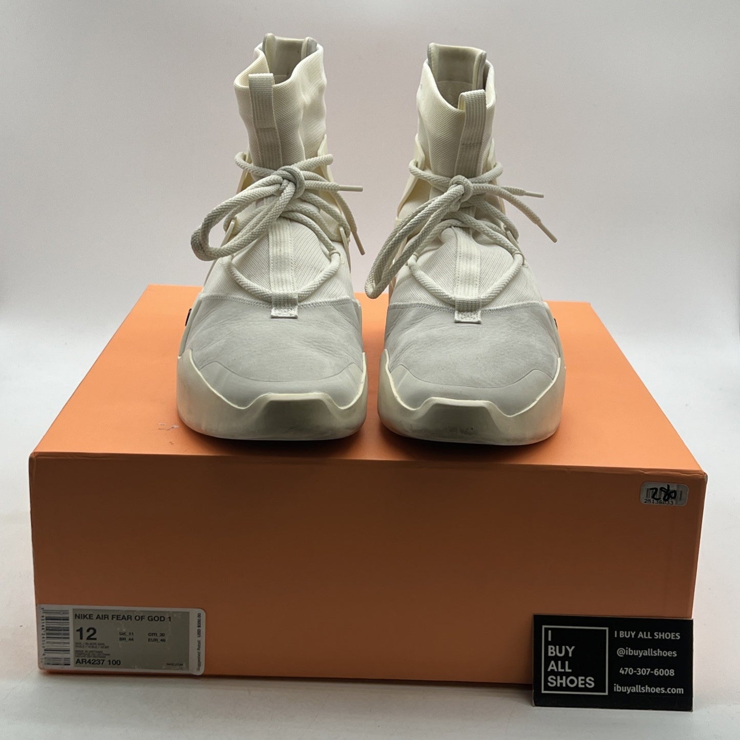 Size 12 - Nike Air Fear Of God 1 Sail (AR4237-100)