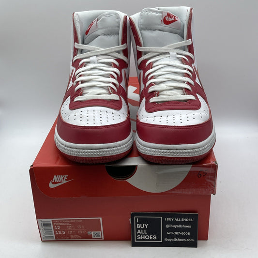 Size 12 - Nike Terminator High University Red White Sneakers Retro (FJ4454-100)