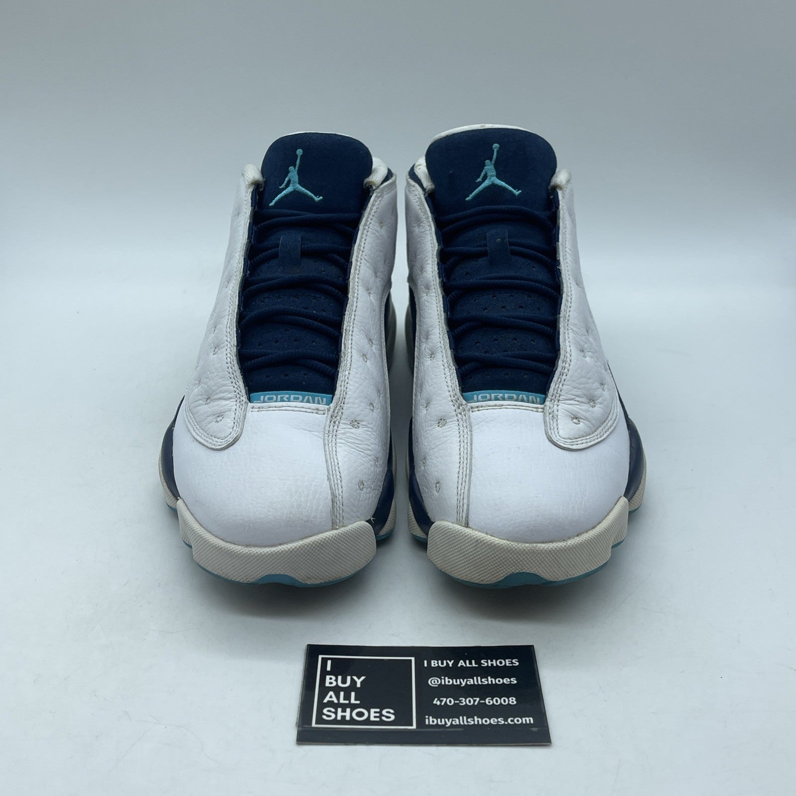 Size 9 - Air Jordan 13 Low Hornets Blue White Suede Leather (310810-107)