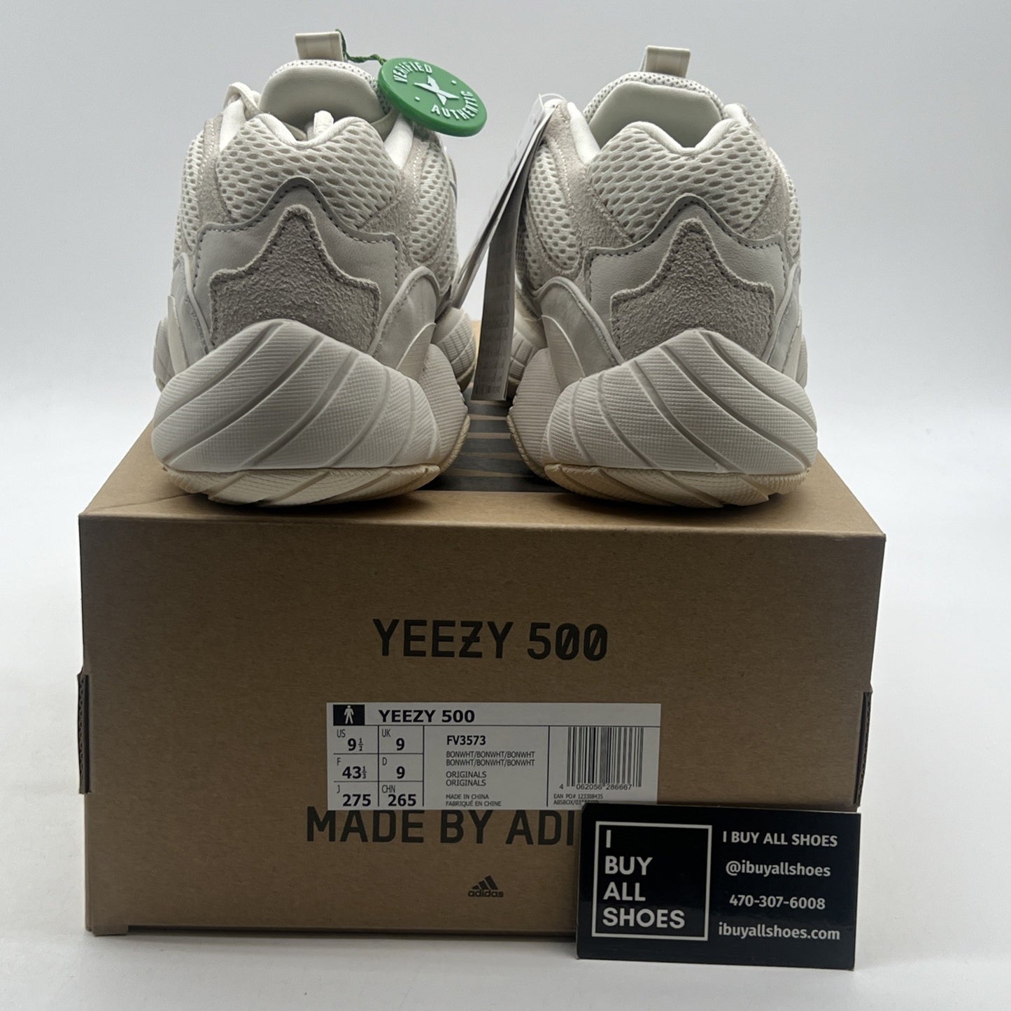 Size 9.5 - adidas Yeezy 500 Bone White (FV3573)