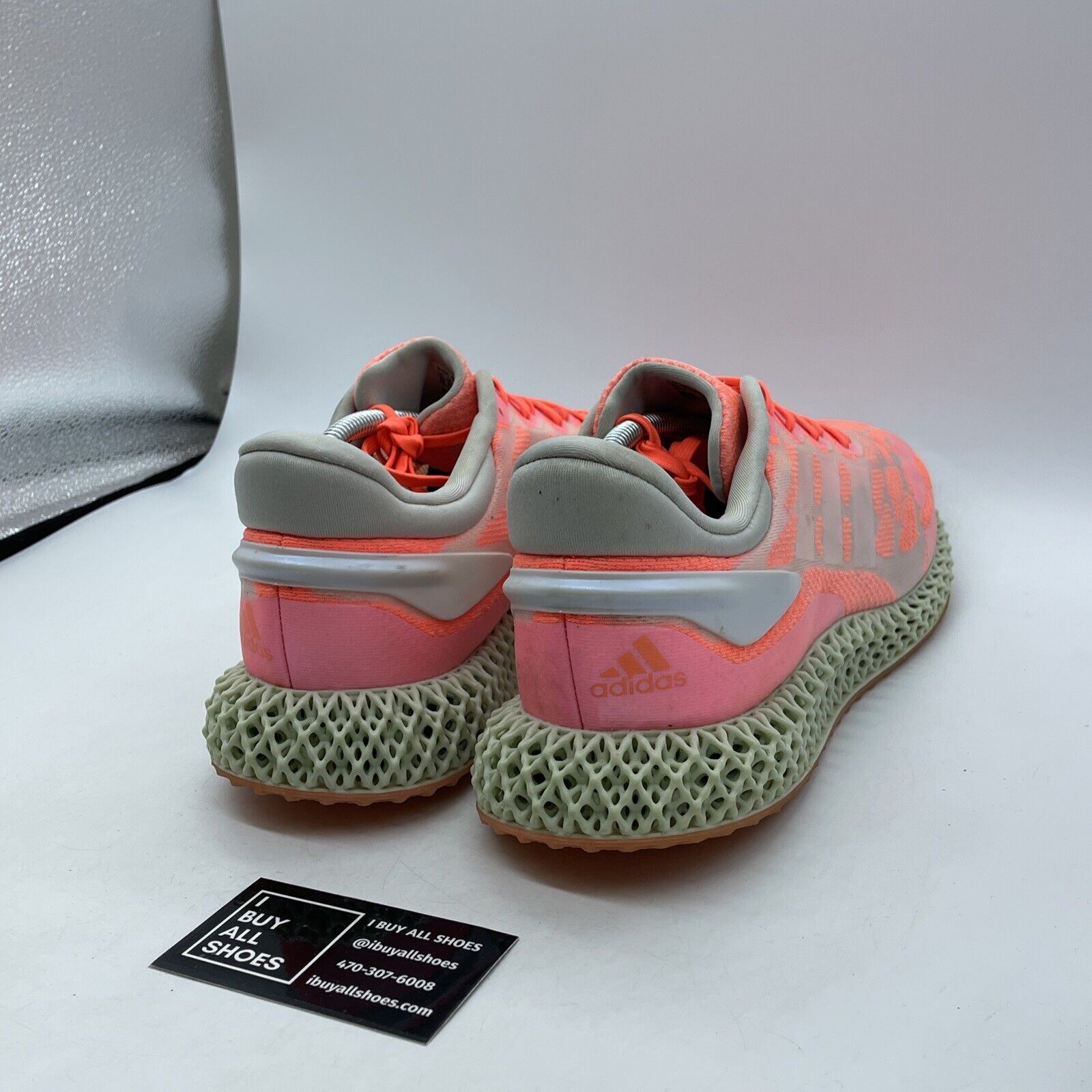 Size 12 - adidas 4D Runner Signal Coral Orange White Suede Leather (FW6838)