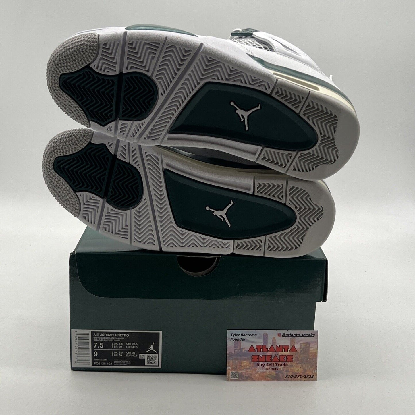 Size 7.5 - Air Jordan 4 Retro Oxidized Green (FQ8138-103)