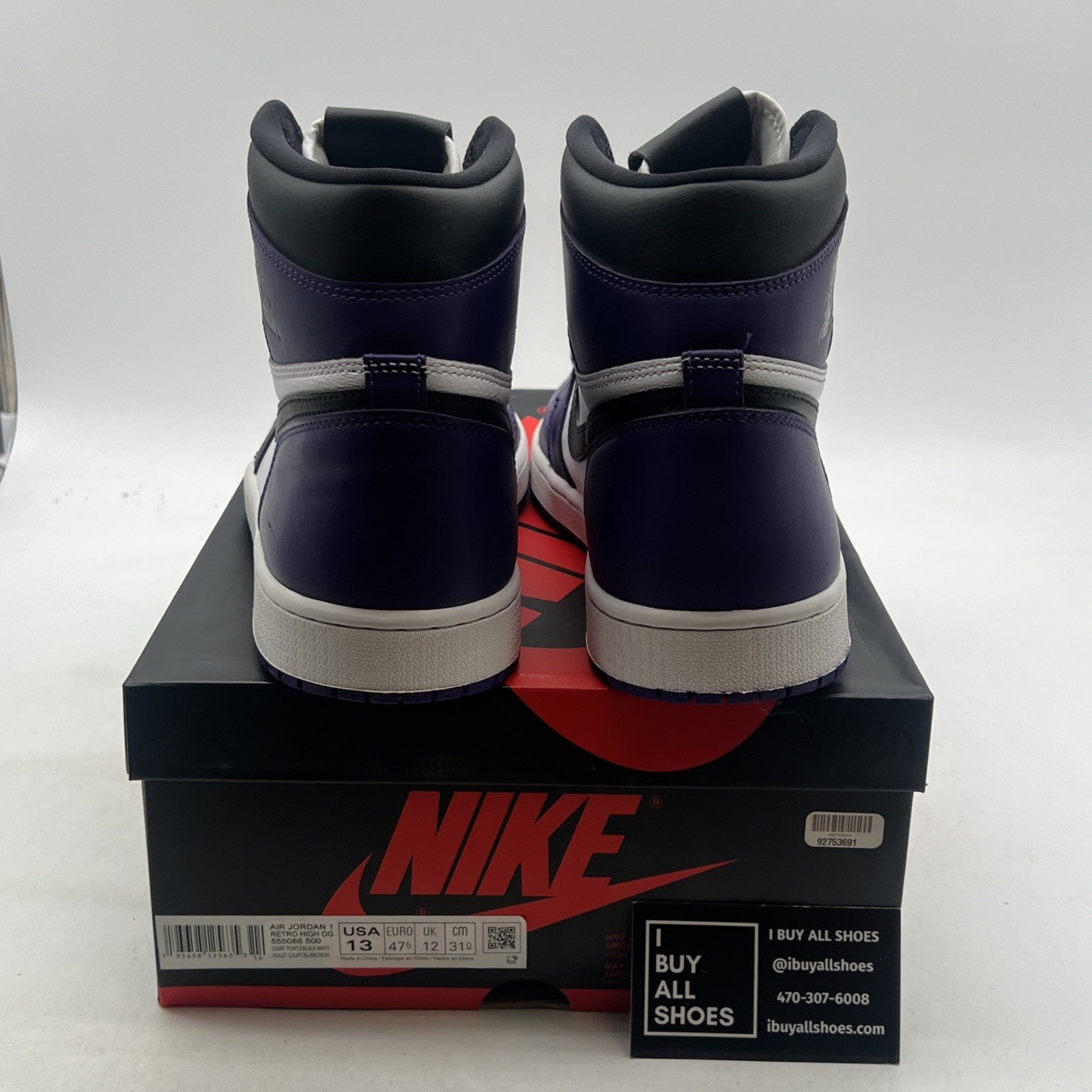 Size 13 - Air Jordan 1 Retro OG High Court Purple 2.0 (555088-500)