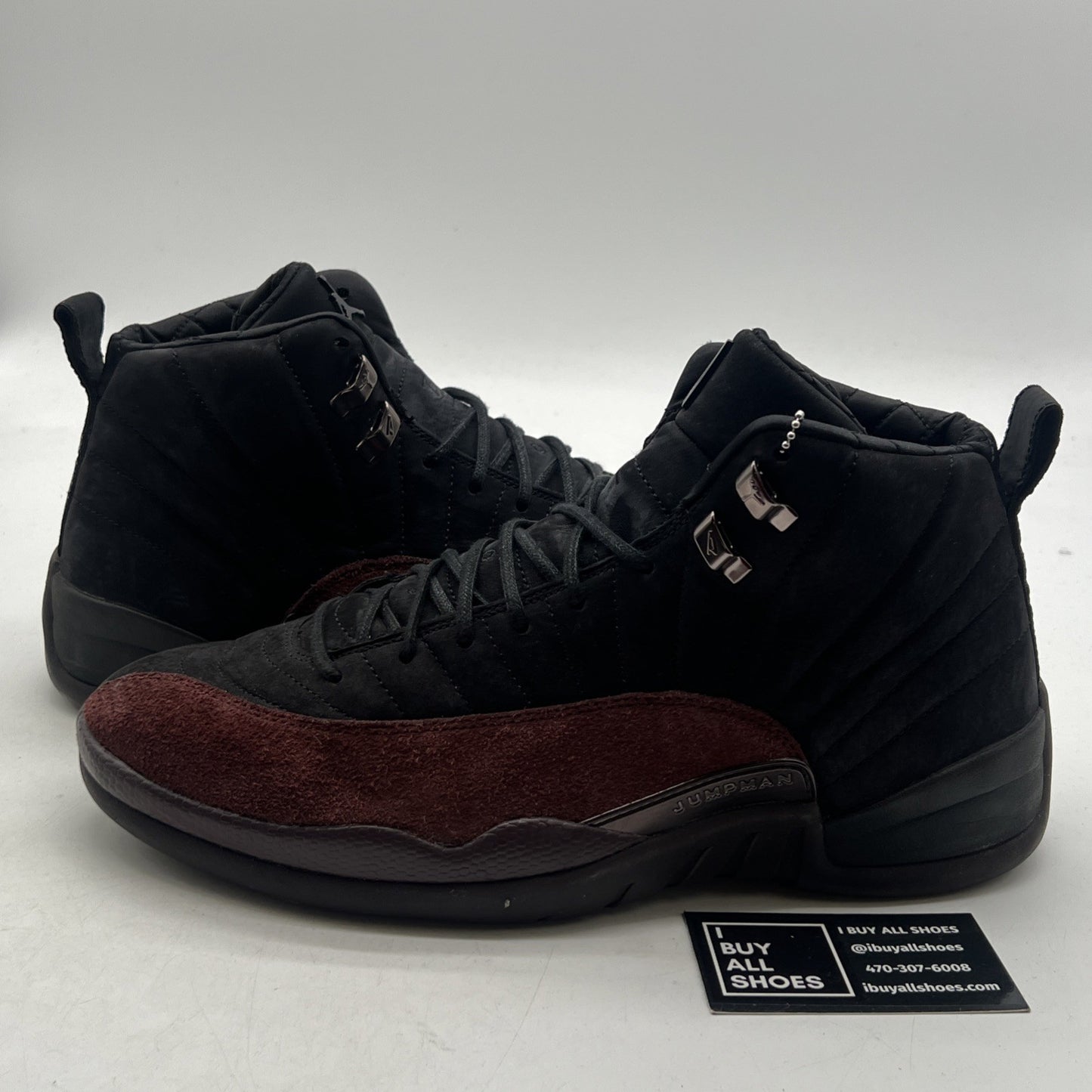 Size 13 - Air Jordan 12 Retro SP x A Ma Maniere Mid Black W (DV6989-001)