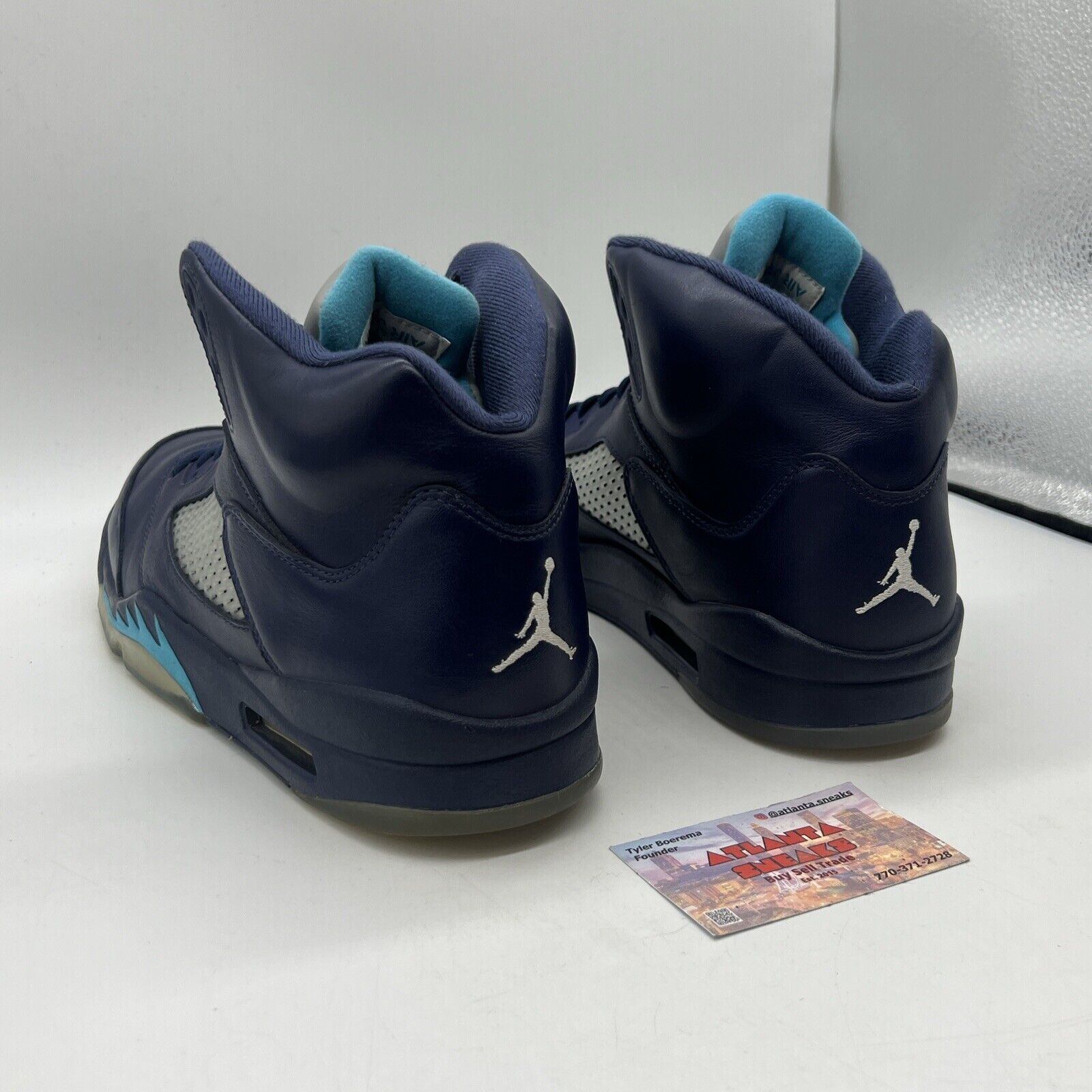 Size 11.5 - Air Jordan 5 Retro Pre-Grape Navy Blue Leather Used (136017-405)