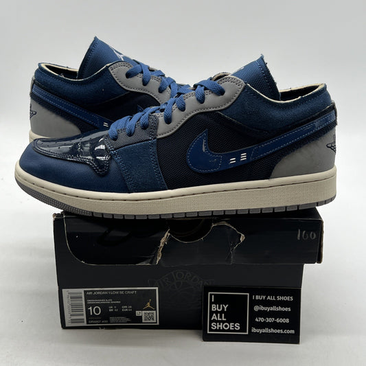 Size 10 - Air Jordan 1 Low SE Craft Inside Out - Obsidian (DR8867-400)