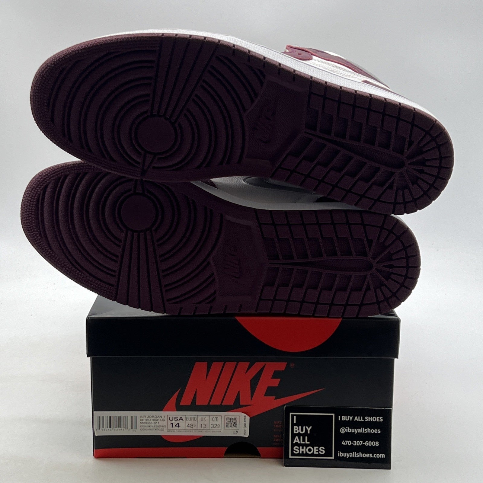 Size 14 - Air Jordan 1 Retro High OG Bordeaux (555088-611)