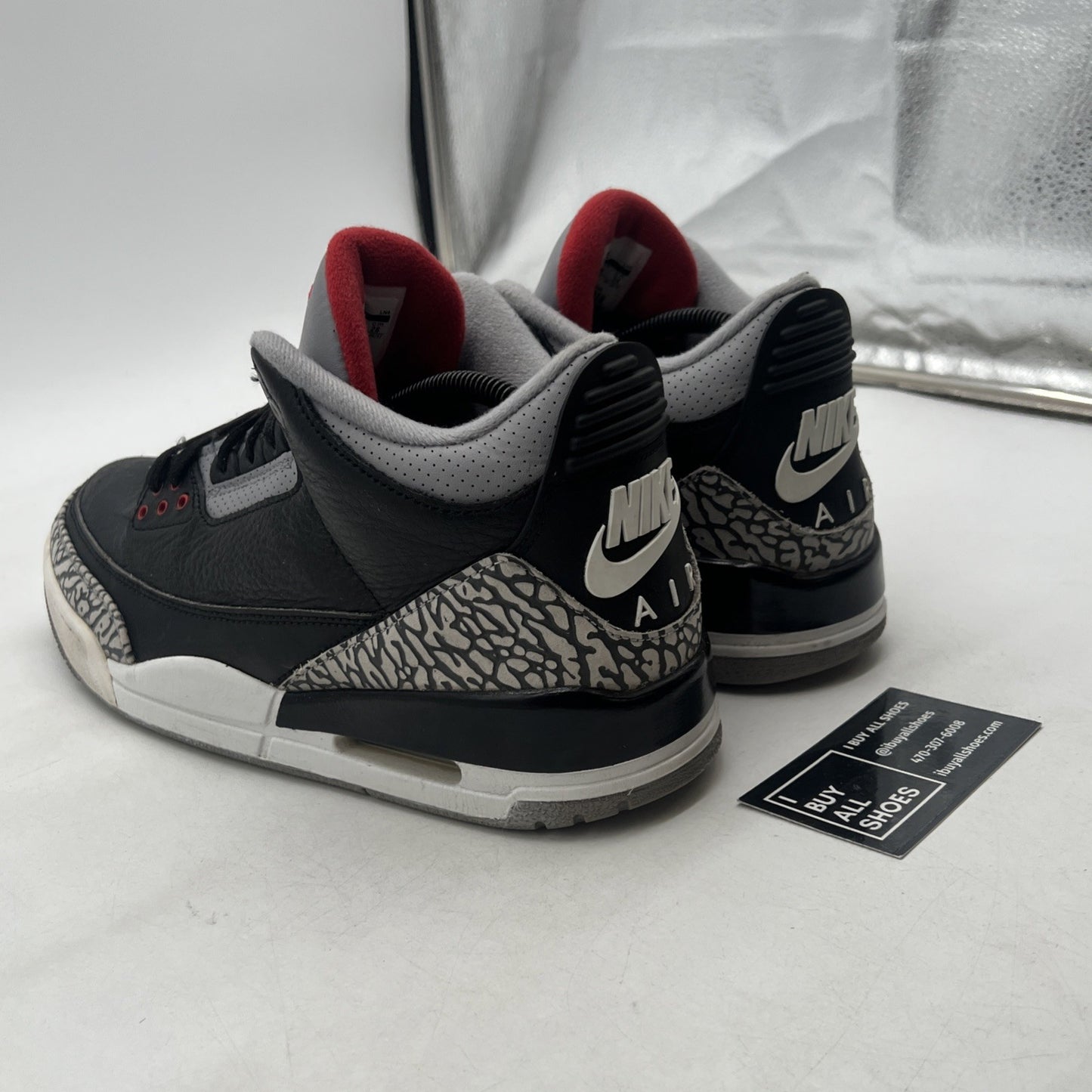 Size 10 - Air Jordan 3 Retro OG Mid Black Cement (854262-001)