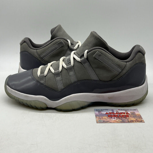 Size 12 - Jordan 11 Retro Low Cool Grey 2018 White Suede (528895-003)