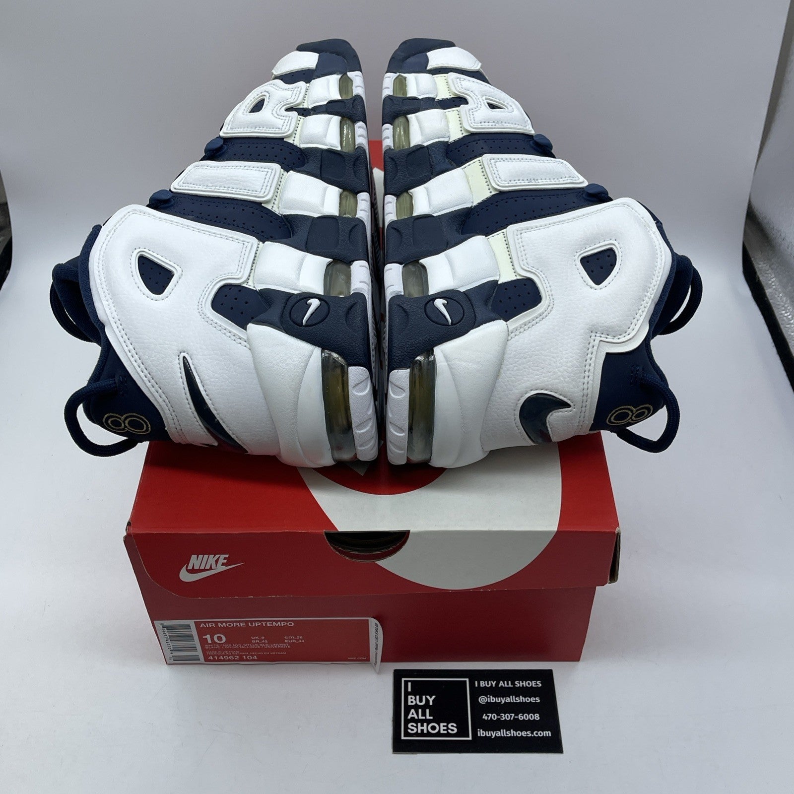 Size 10 - Nike Air More Uptempo 2016 Olympic Blue White Suede (414962-104)