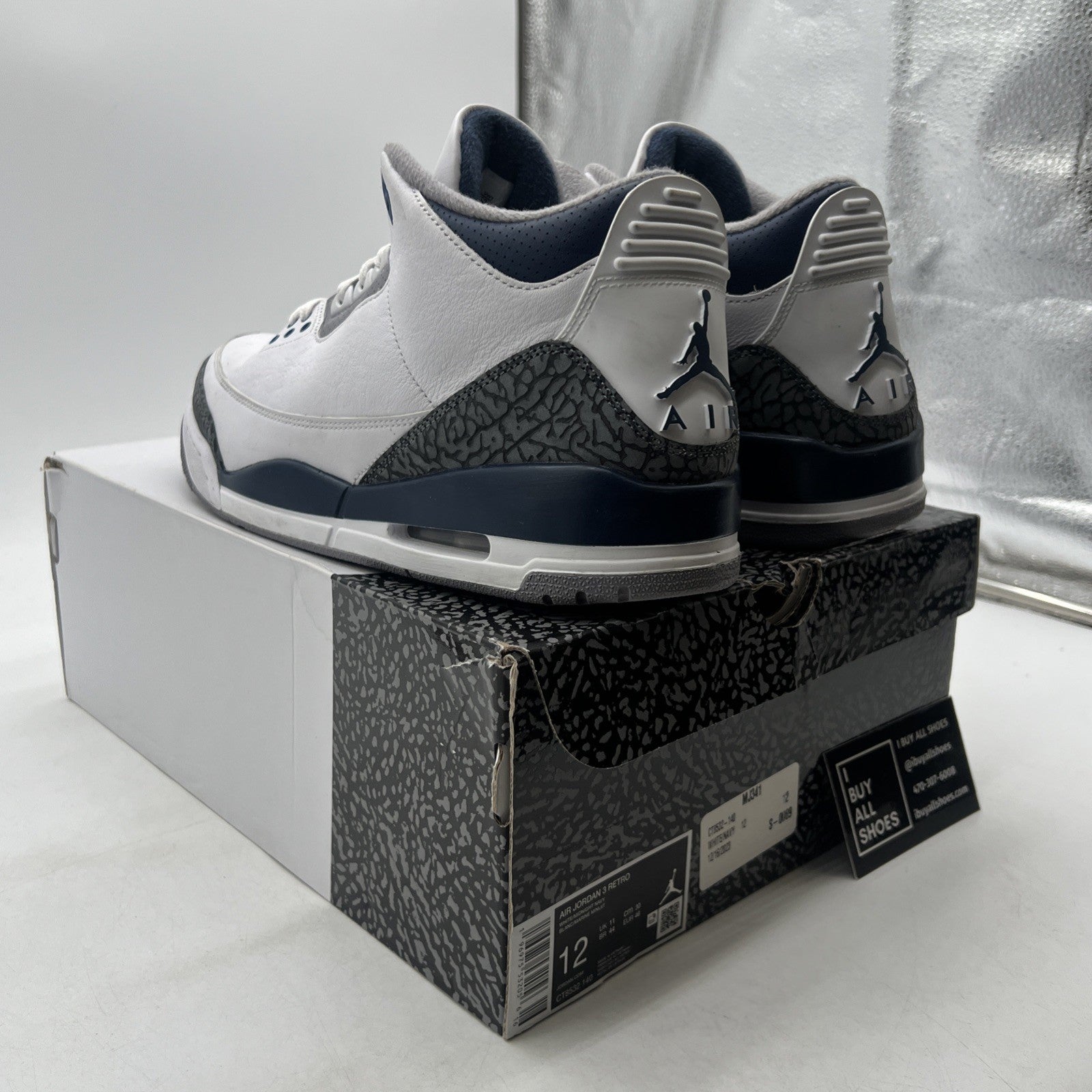 Size 12 - Air Jordan 3 Retro Midnight Navy (CT8532-140)