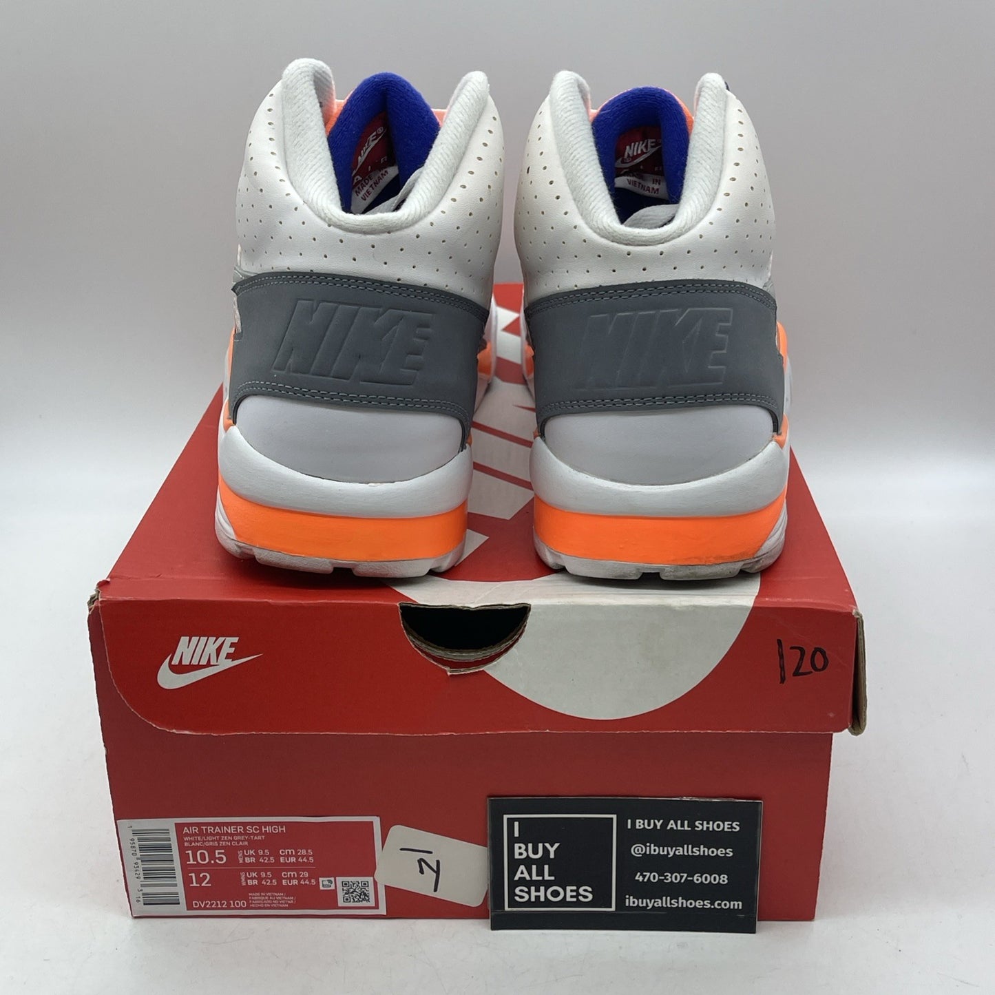 Size 10.5 - Nike Air Trainer SC High Auburn (DV2212-100)