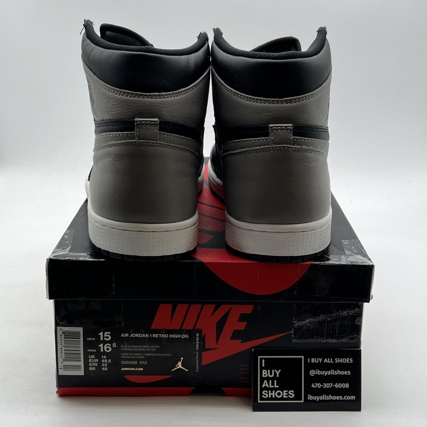 Size 15 - Air Jordan 1 Retro OG High Shadow (555088-013)