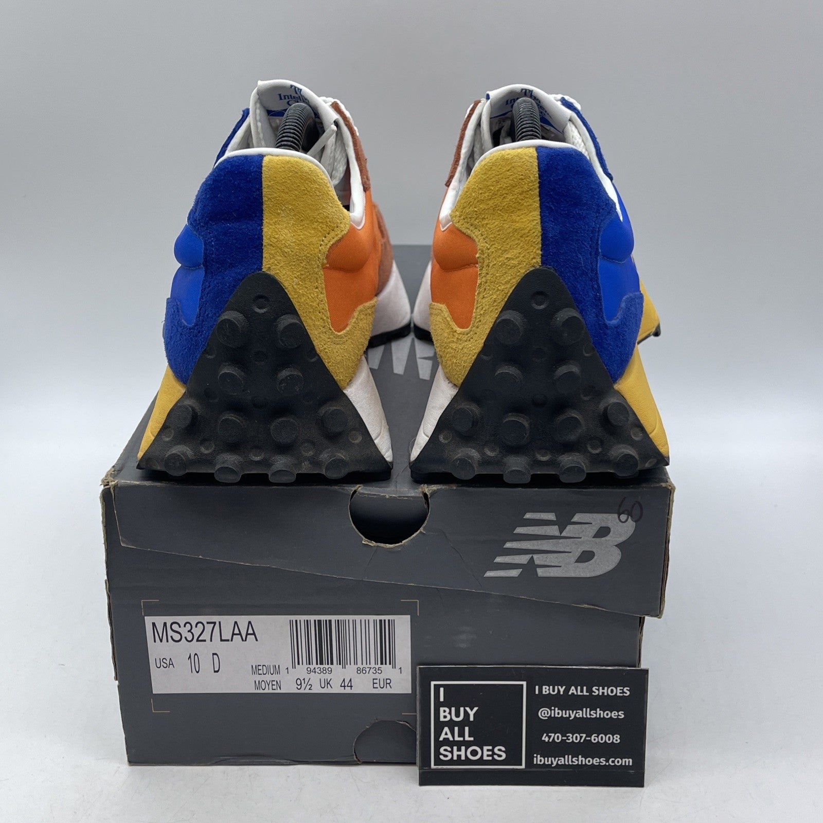 Size 10 - New Balance 327 Marine Blue Orange (MS327LAA)